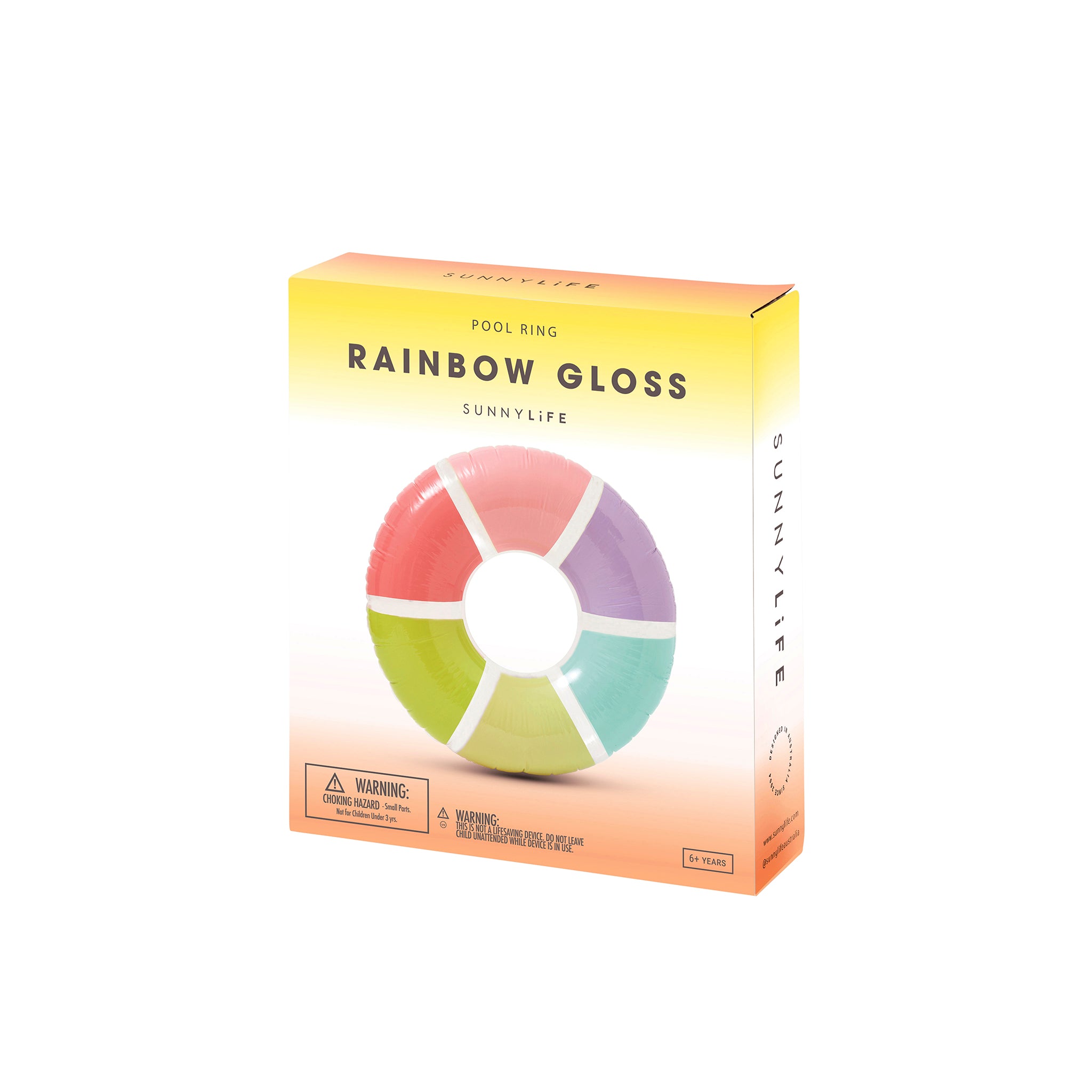 Tube Pool Ring - Rainbow Gloss