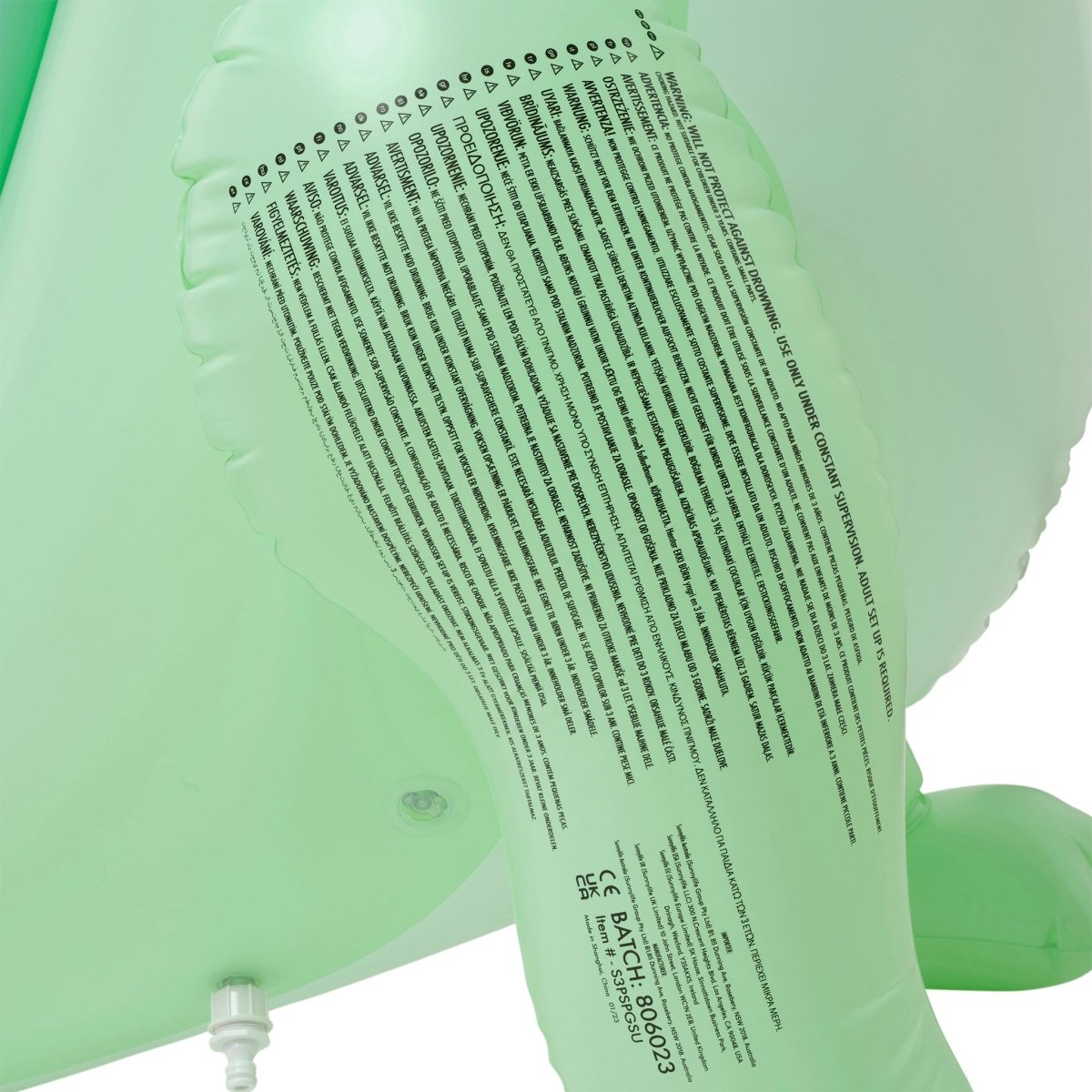 Inflatable Giant Surfing Dino Sprinkler - SUNNYLiFE EU