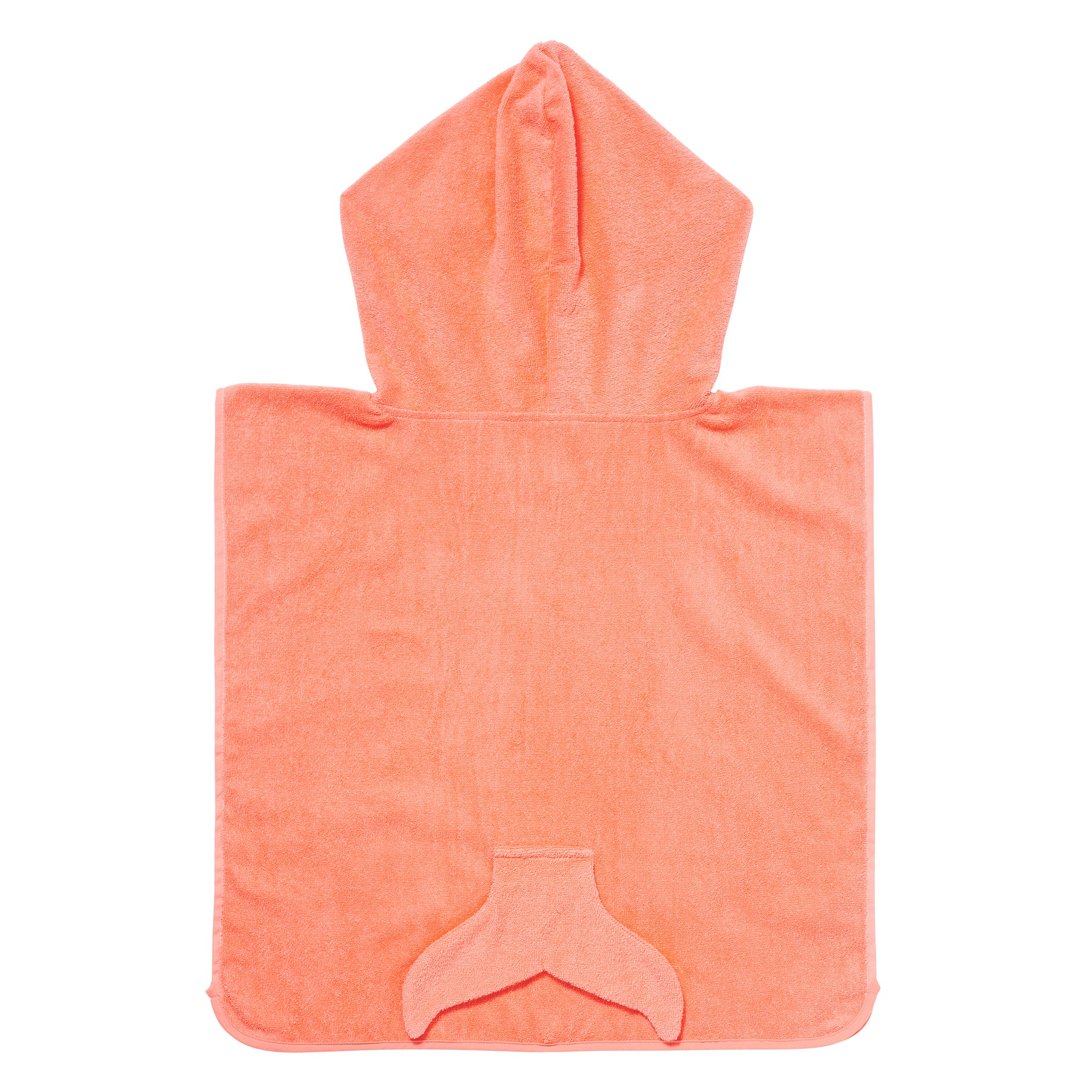 Serviette de plage à capuche | Trésor de l'océan rose néon