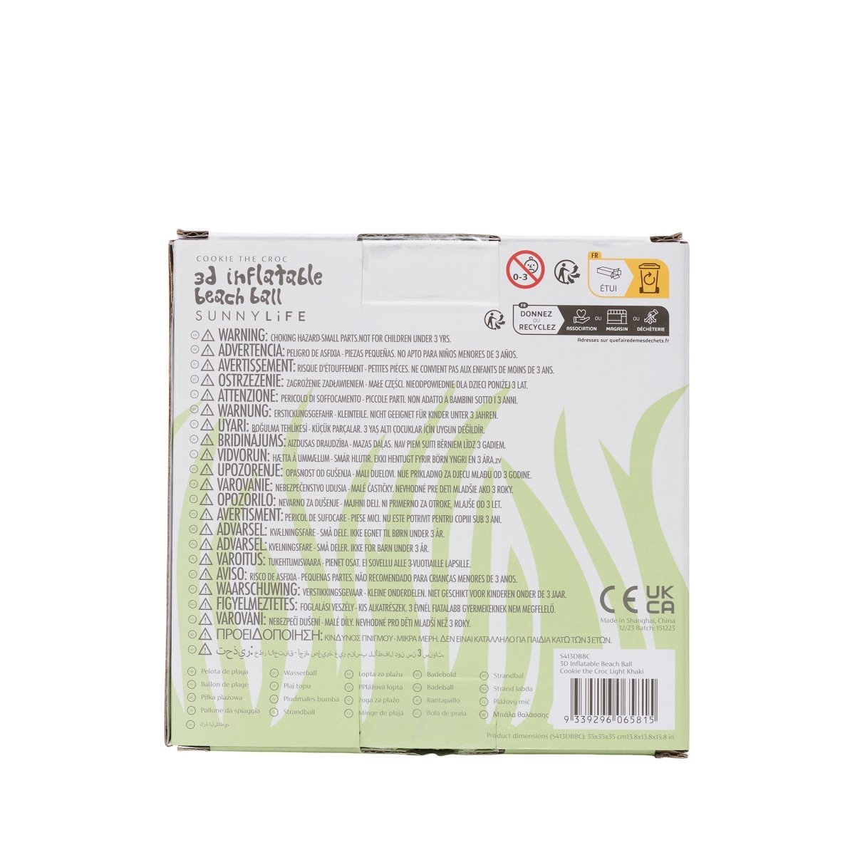 3D Inflatable Beach Ball - Cookie the Croc - SUNNYLiFE EU