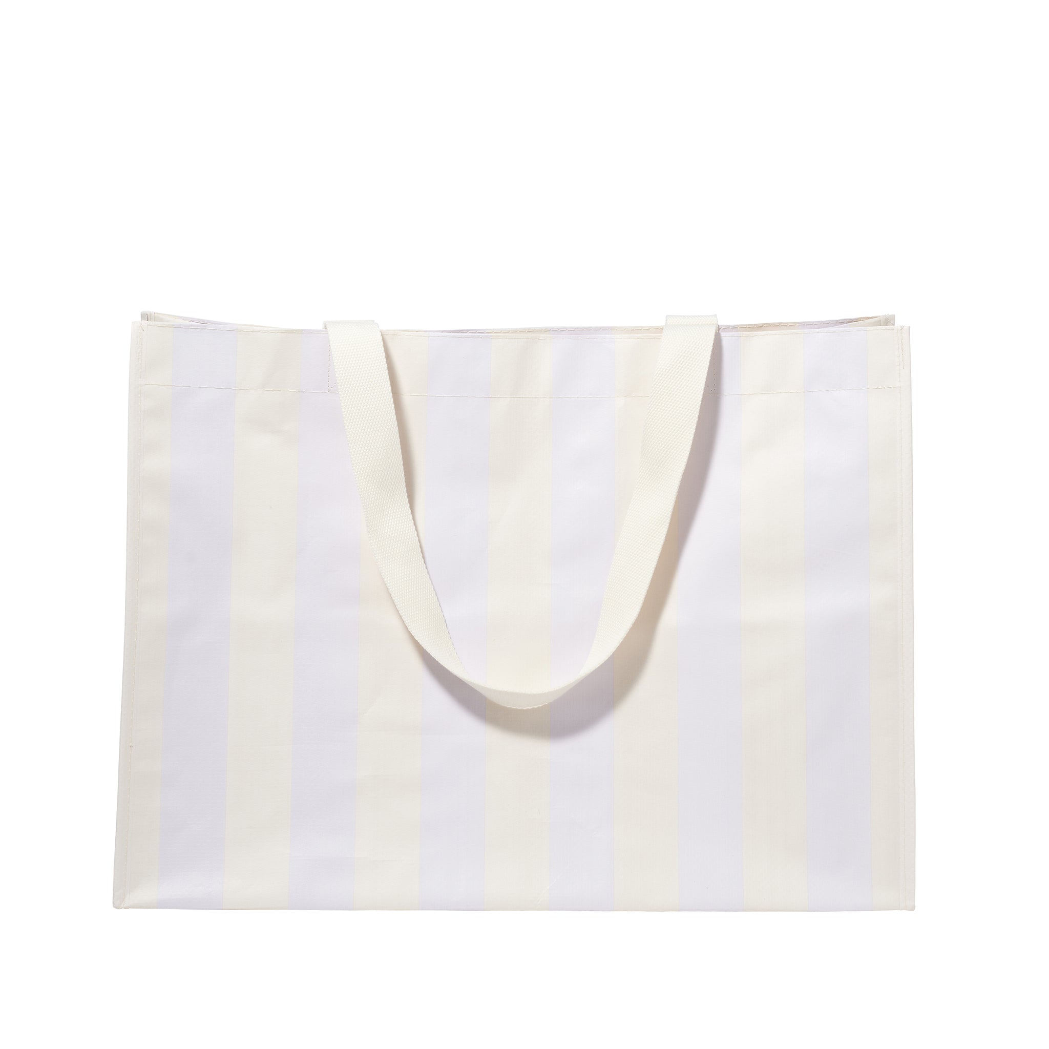 Carryall Beach Bag - Pastel Lilac Stripe