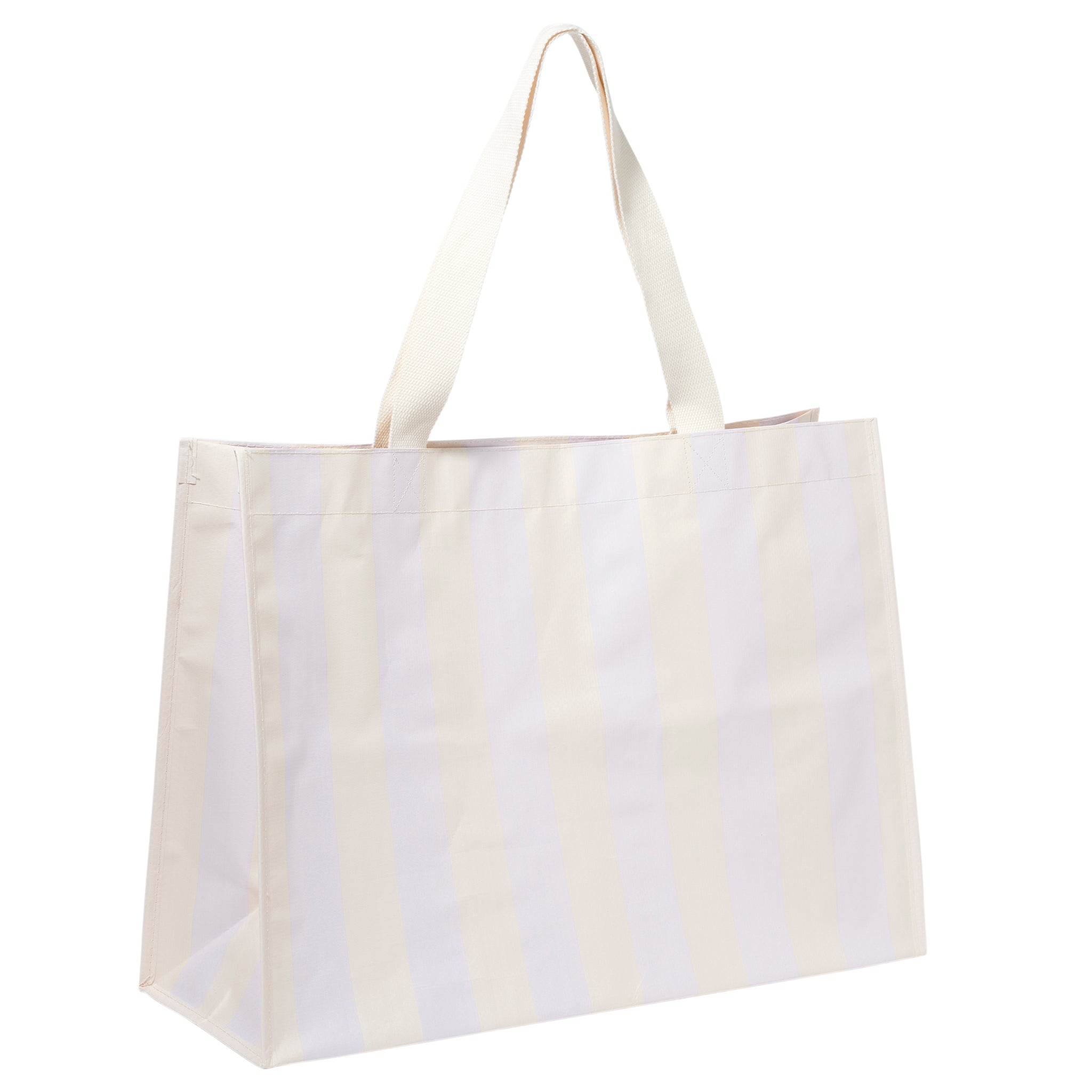 Carryall Beach Bag - Pastel Lilac Stripe