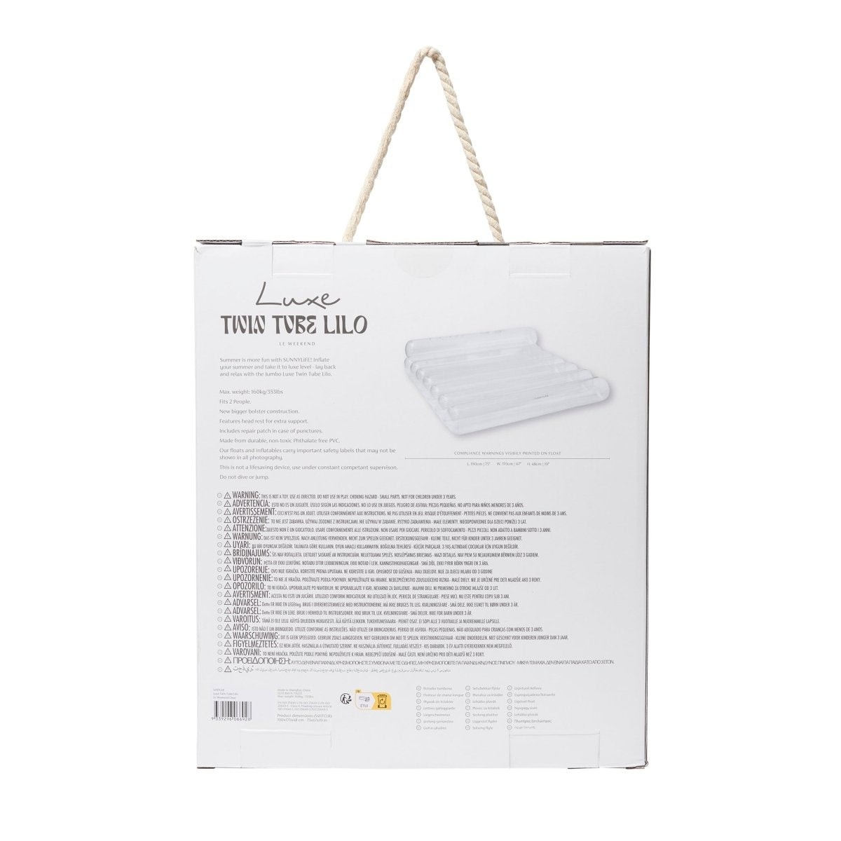Luxe Twin Tube Lilo - Le Weekend - SUNNYLiFE EU