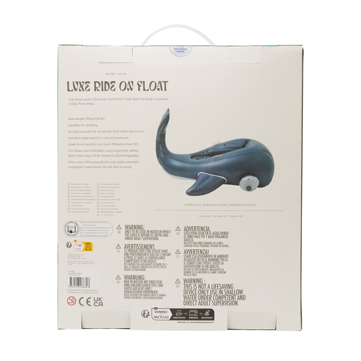 Luxe Ride - On Float - Moby Dick - SUNNYLiFE EU