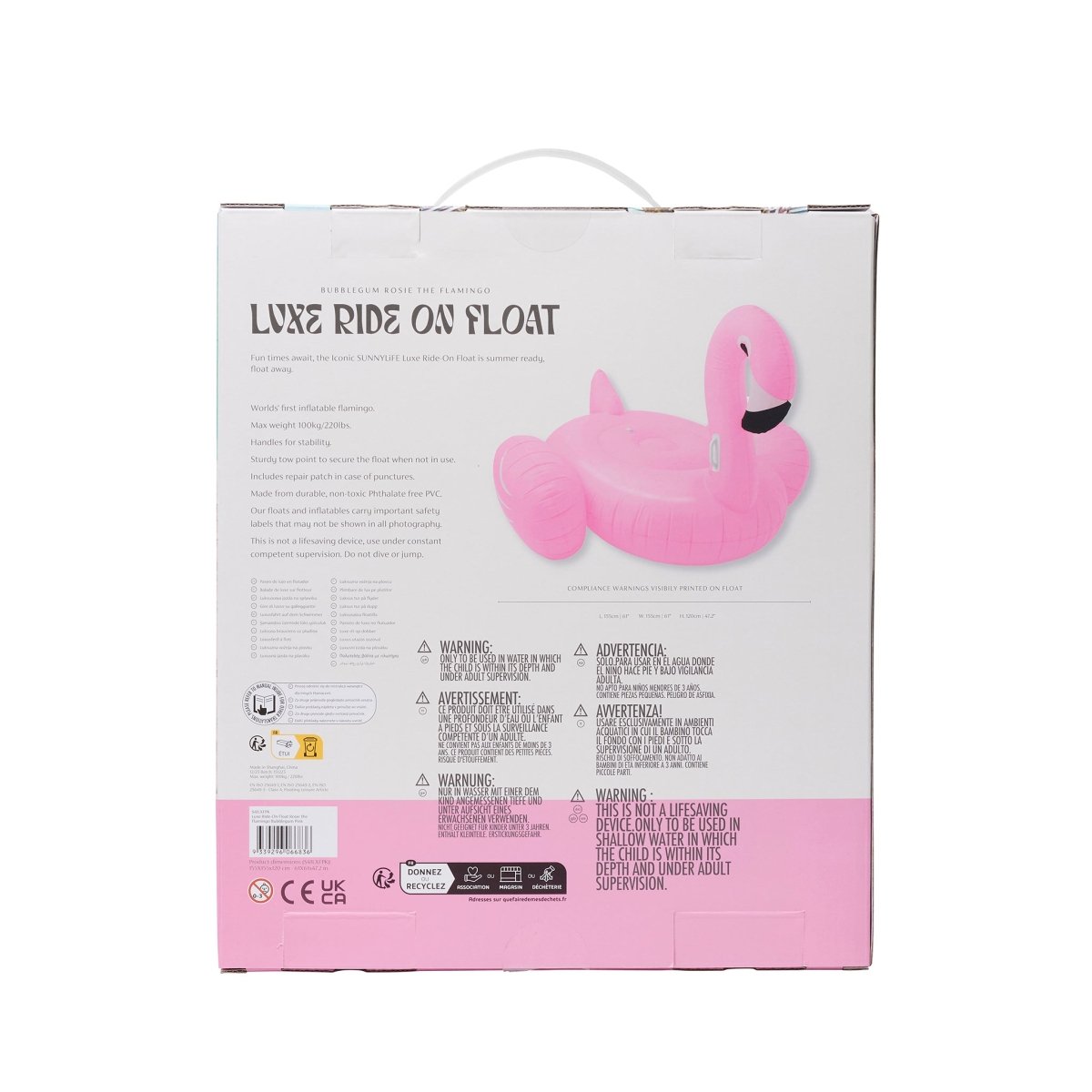 Luxe Rosie Flamingo Ride - On Float - SUNNYLiFE EU