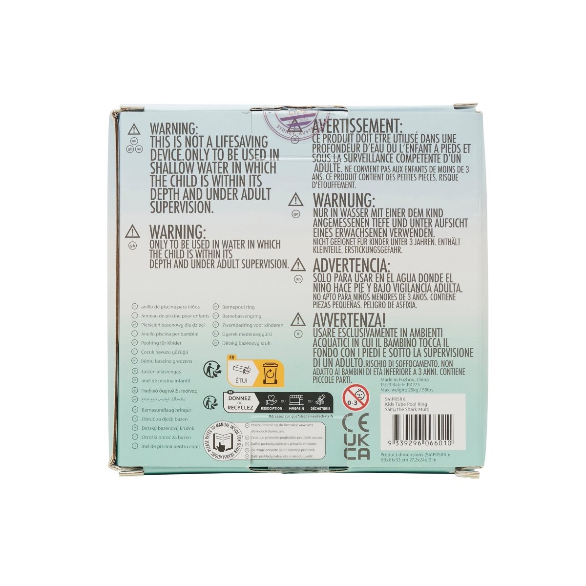 Kids Tube Pool Ring - Salty the Shark - SUNNYLiFE EU