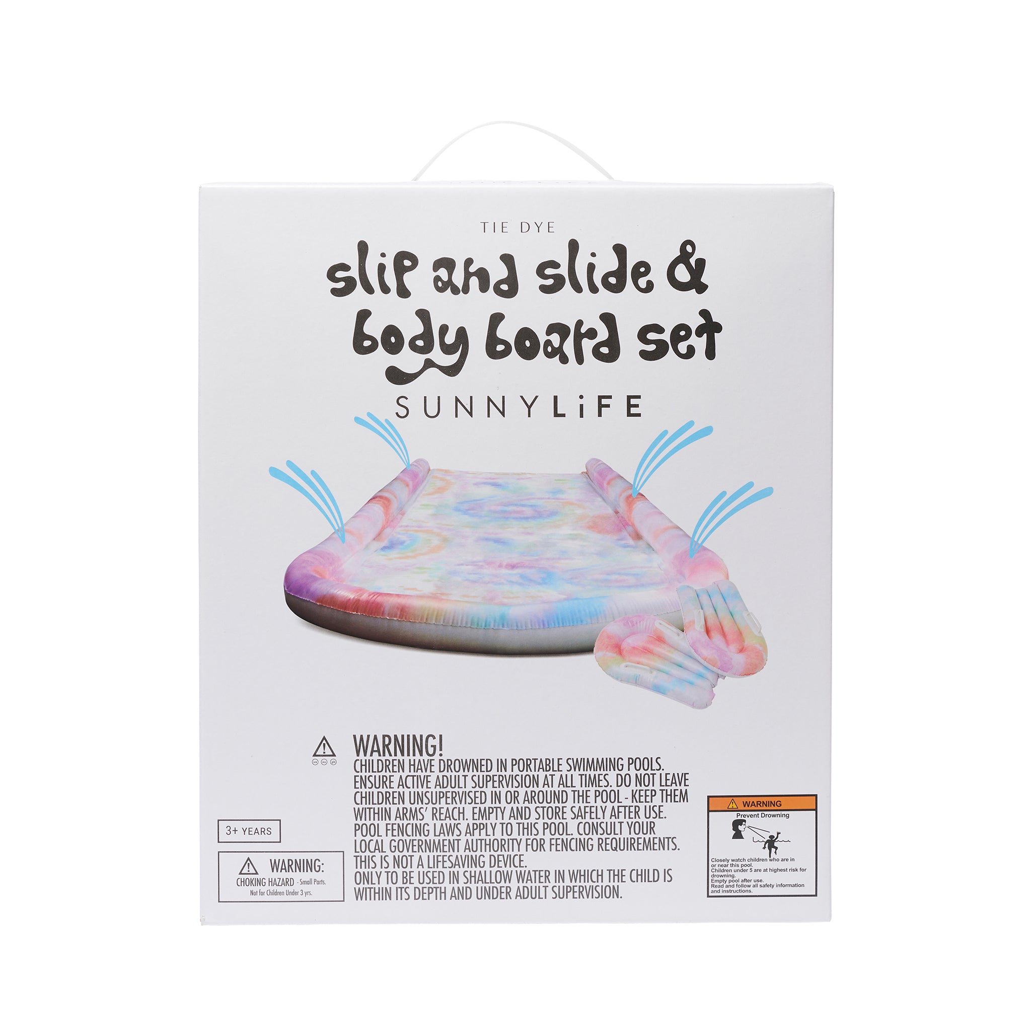 Slip, Slide and Body Board Set - Tie Dye Multi