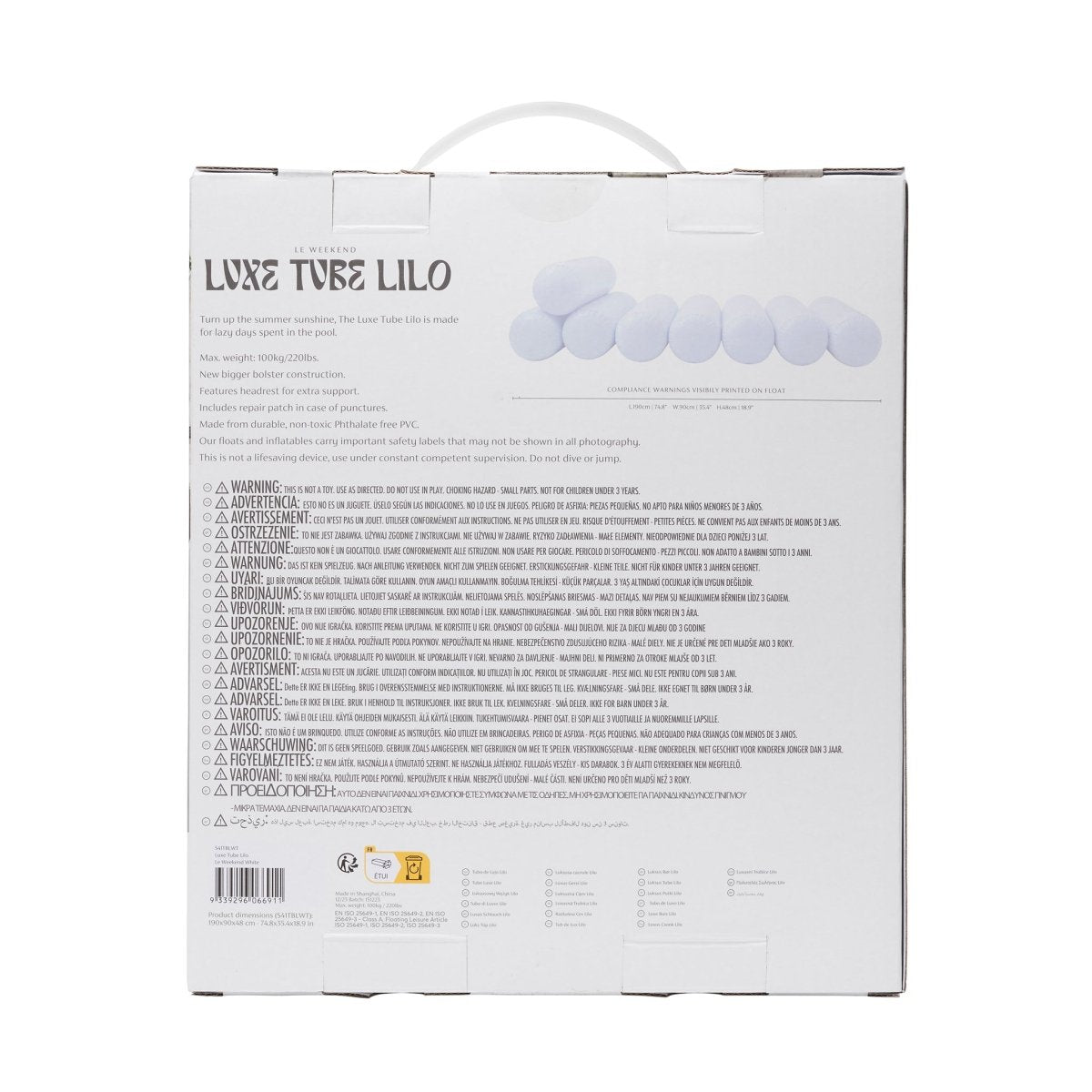 Luxe Tube Lilo - Le Weekend - SUNNYLiFE EU