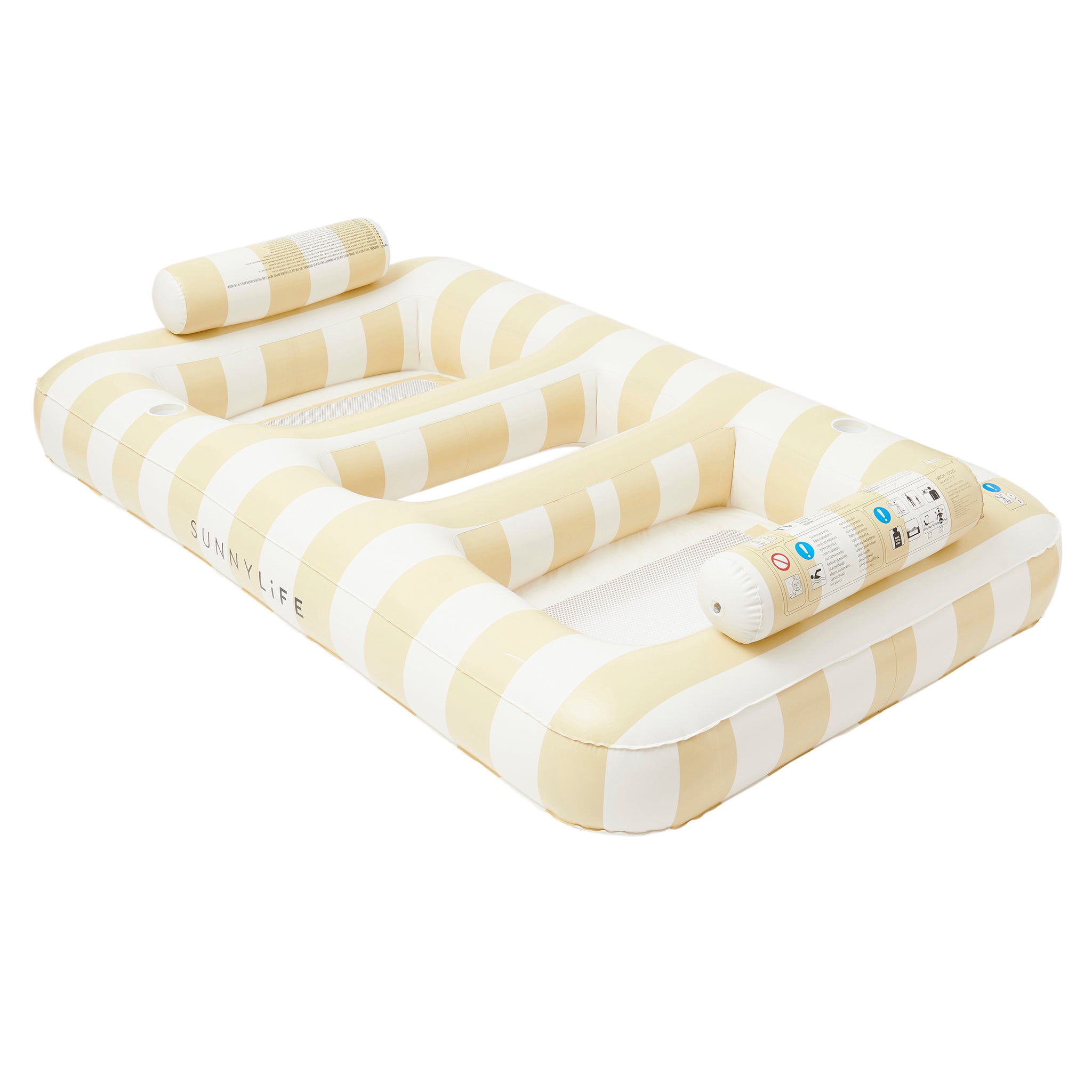 Luxe Twin Hammock Float - Mango Bay Soft Mustard
