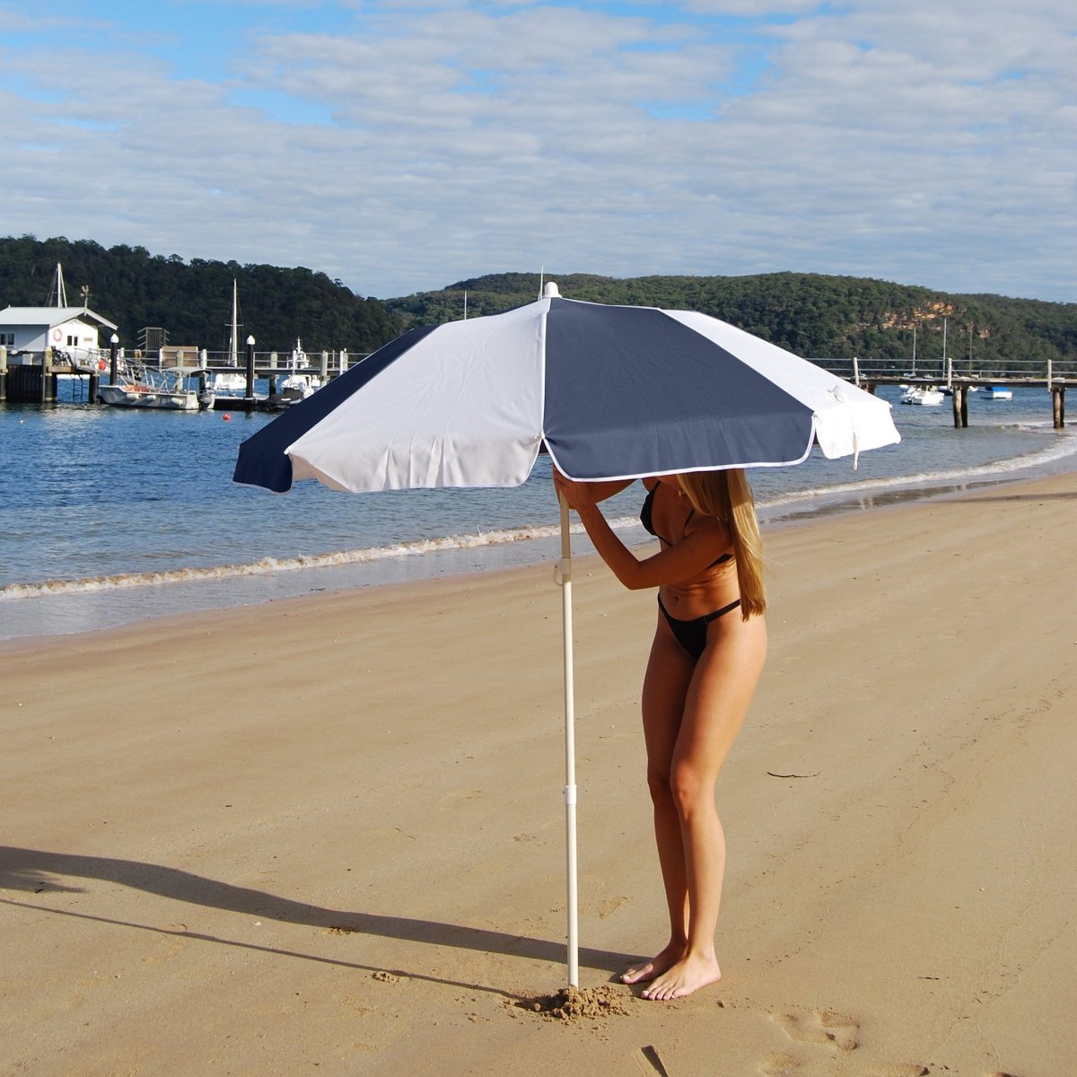 Compact Beach Umbrella - Marine - SUNNYLiFE EU