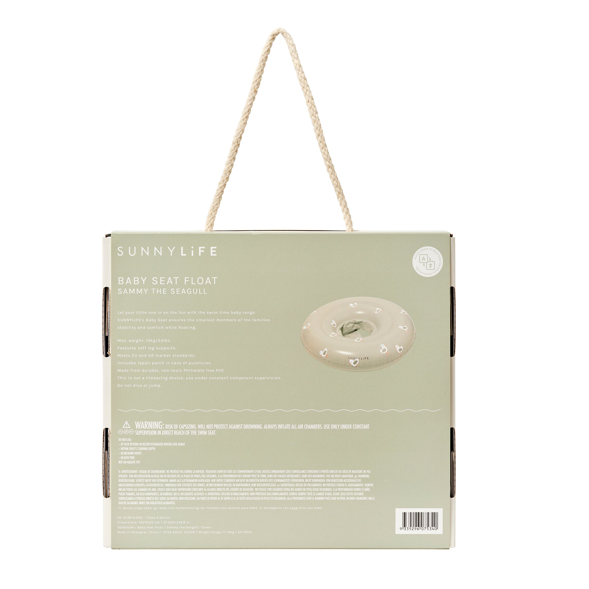 Baby Seat - Sammy the Seagull Green