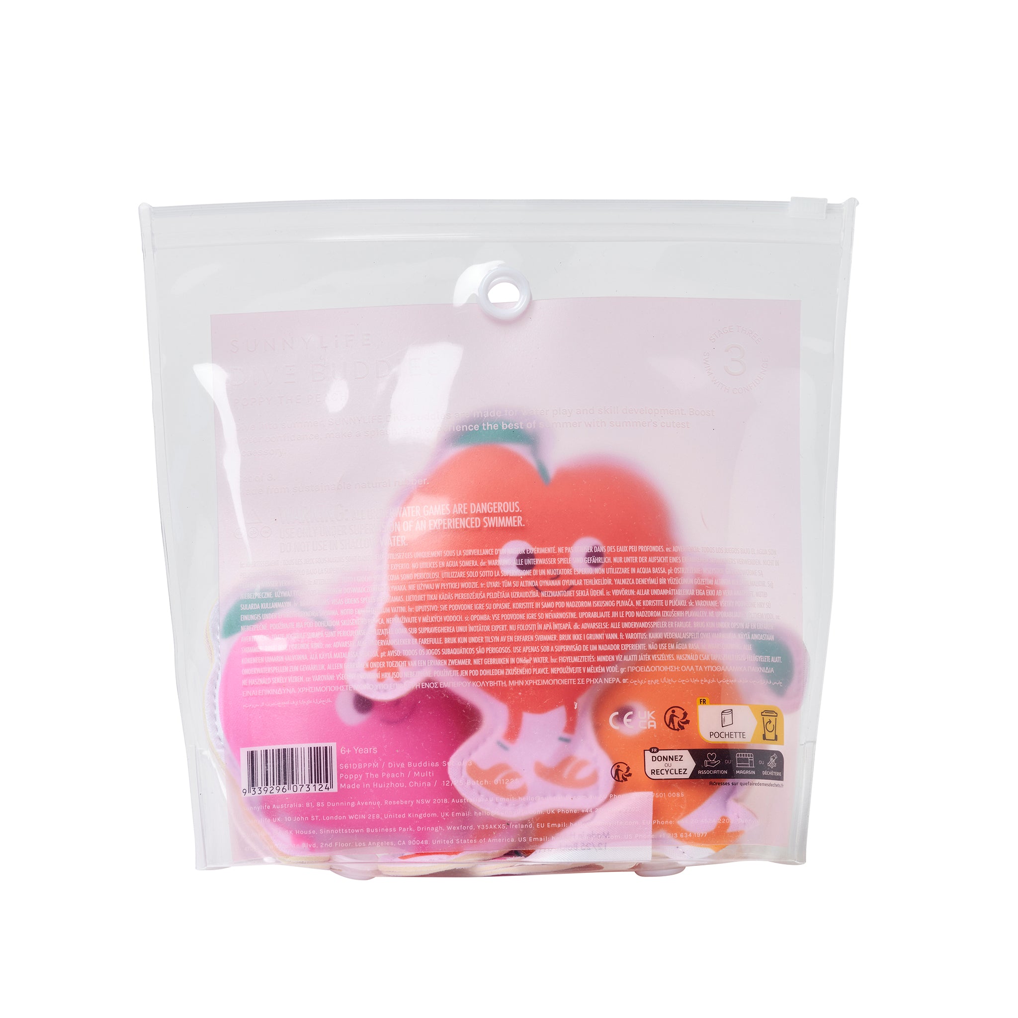 Dive Buddies - Poppy the Peach Set of 3