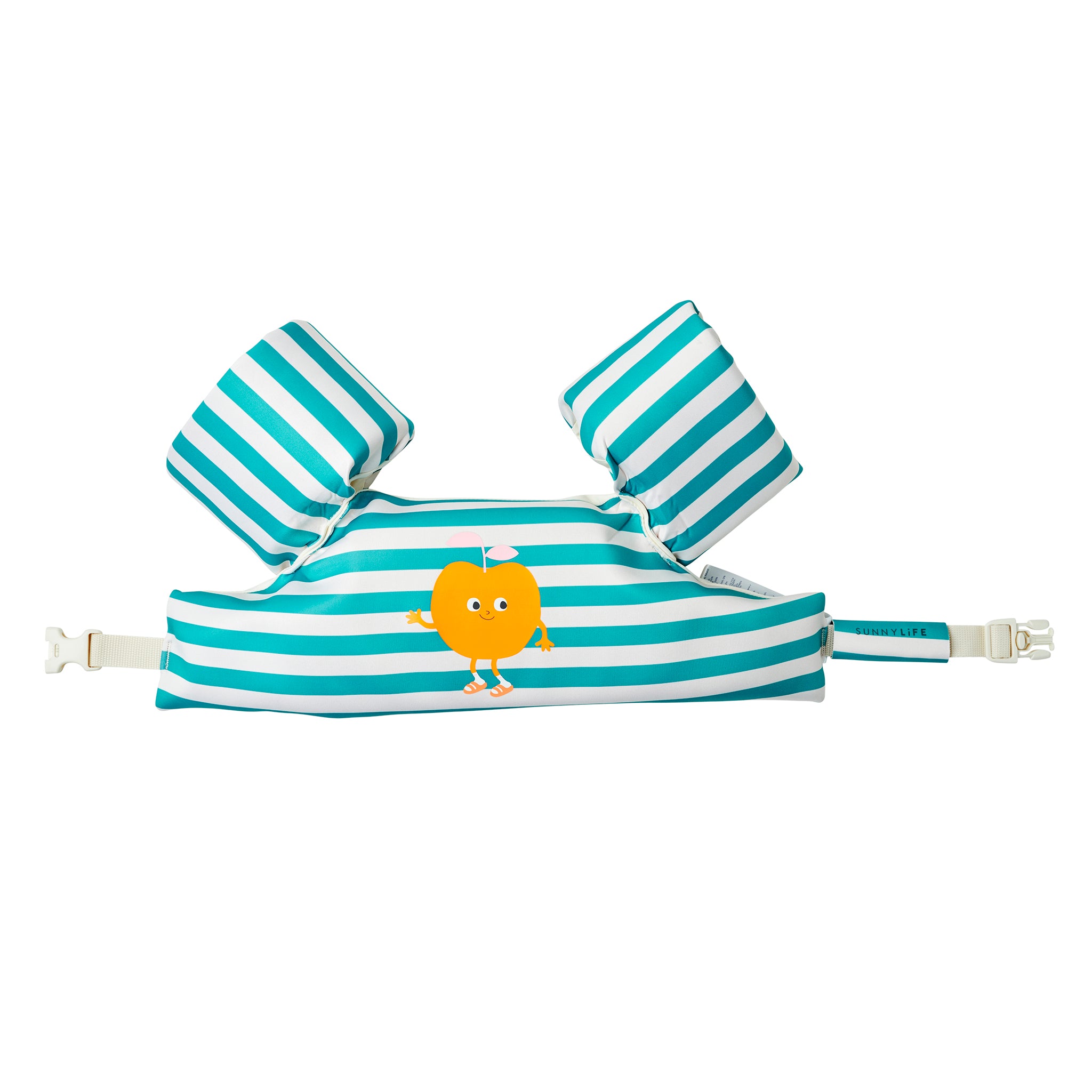 Floatie Jacket 3-6 - Poppy the Peach Green Stripe