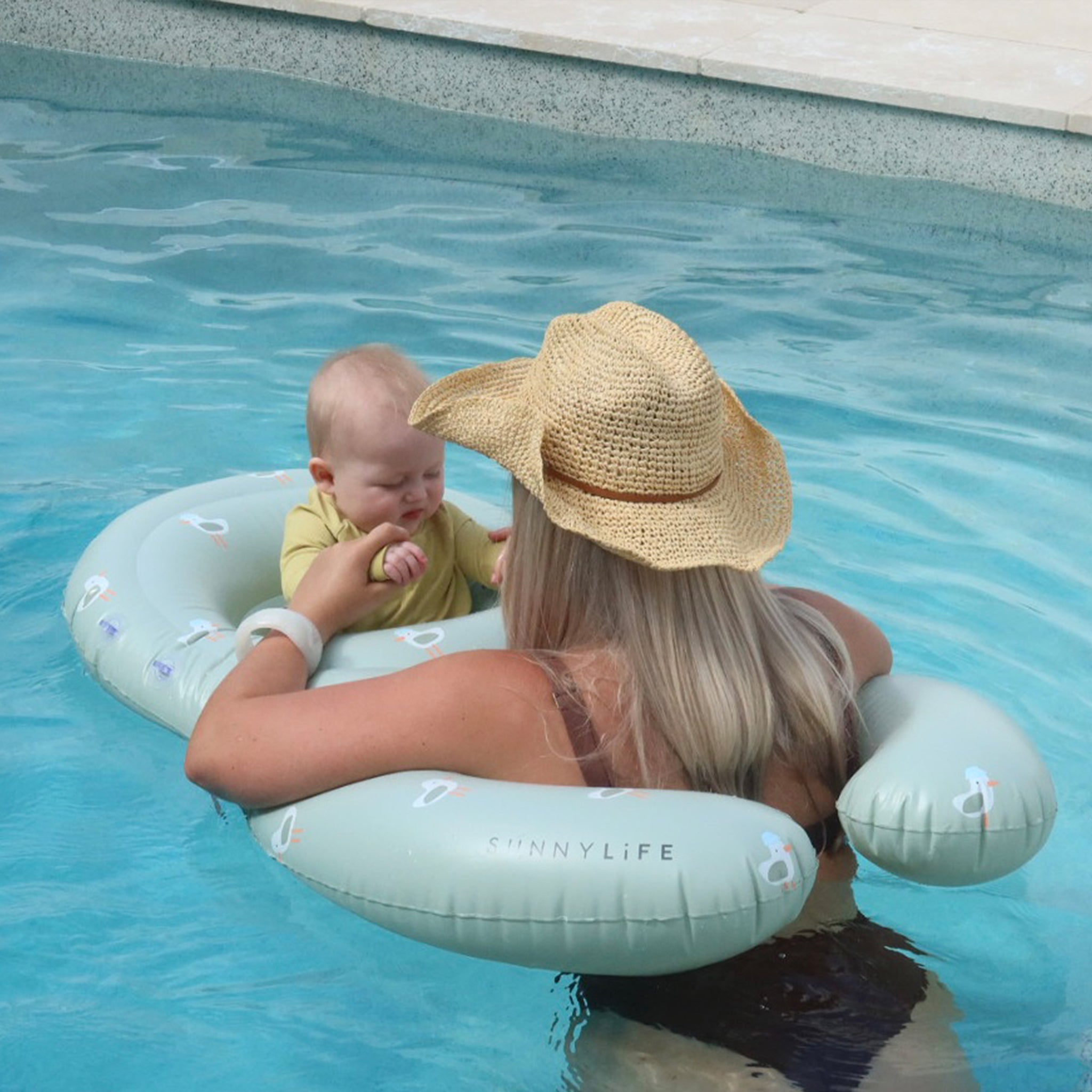 Float Together Baby Seat - Sammy the Seagull Green