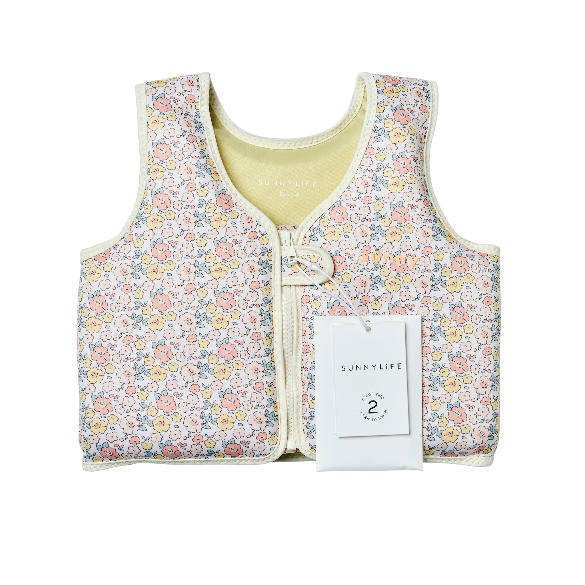 Kids Swim Vest 3-6 - Into the Garden Ditsy Floral