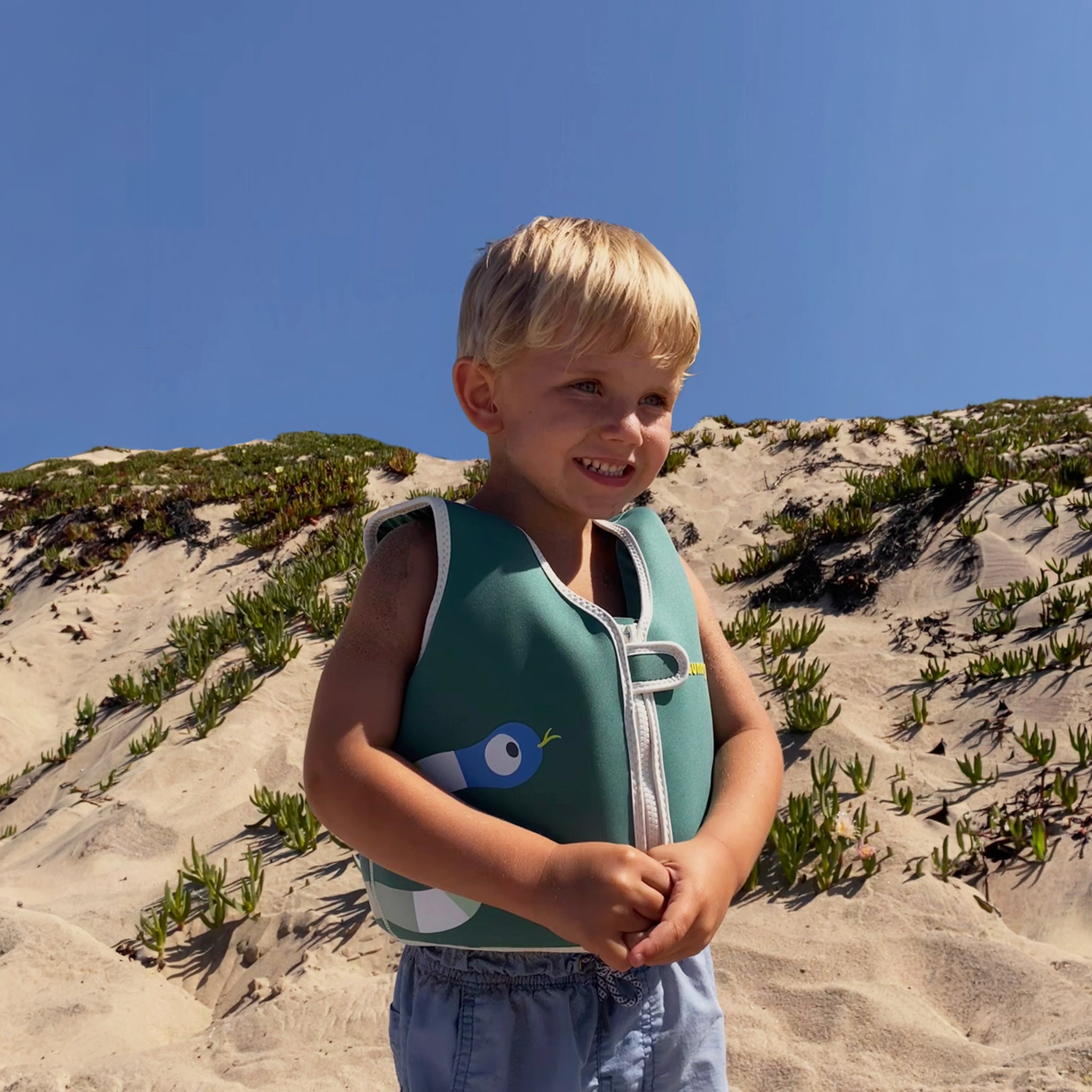 Gilet de natation enfant 3-6 ans - Vert jungle