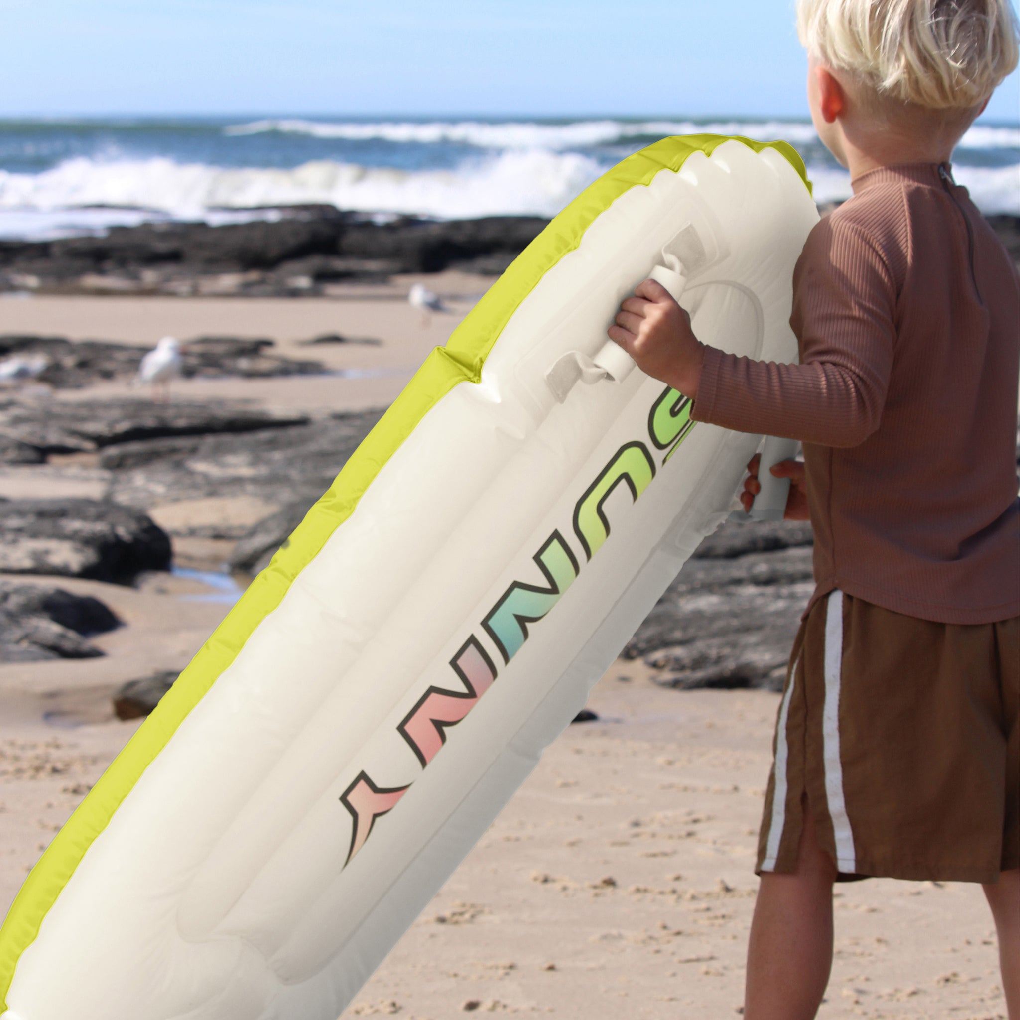 Kids Surf Mat - Zest Cream and Yellow
