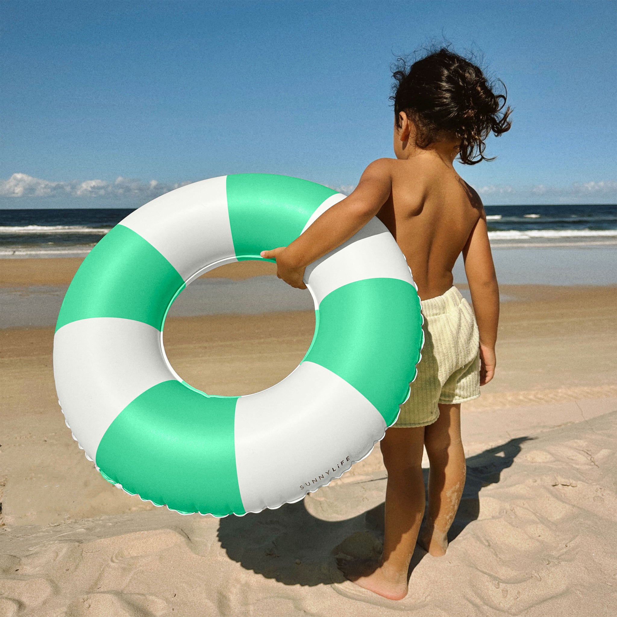 Mini Tube Pool Ring - Pool Party Green Stripe