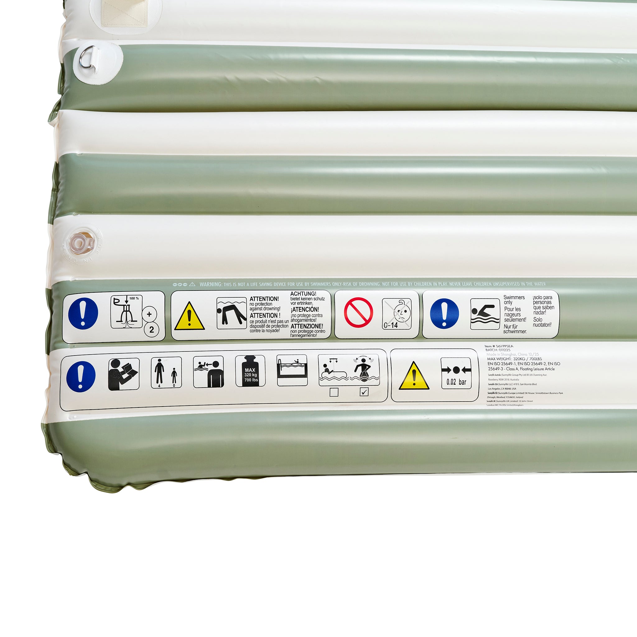 Party Pad Float - Seagrass Sage Stripe