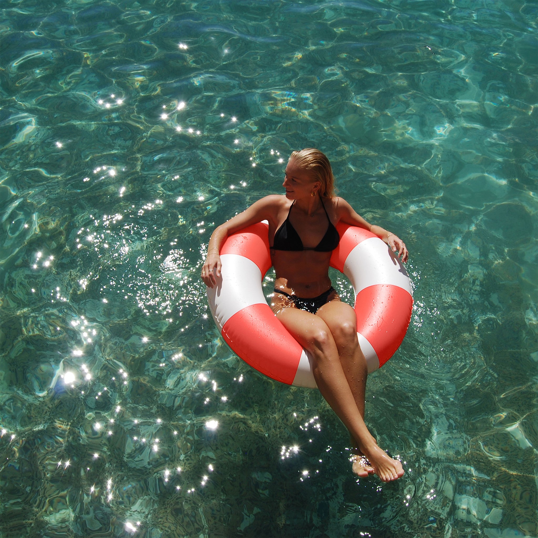 Slim Tube Pool Ring - Pool Party Tomato