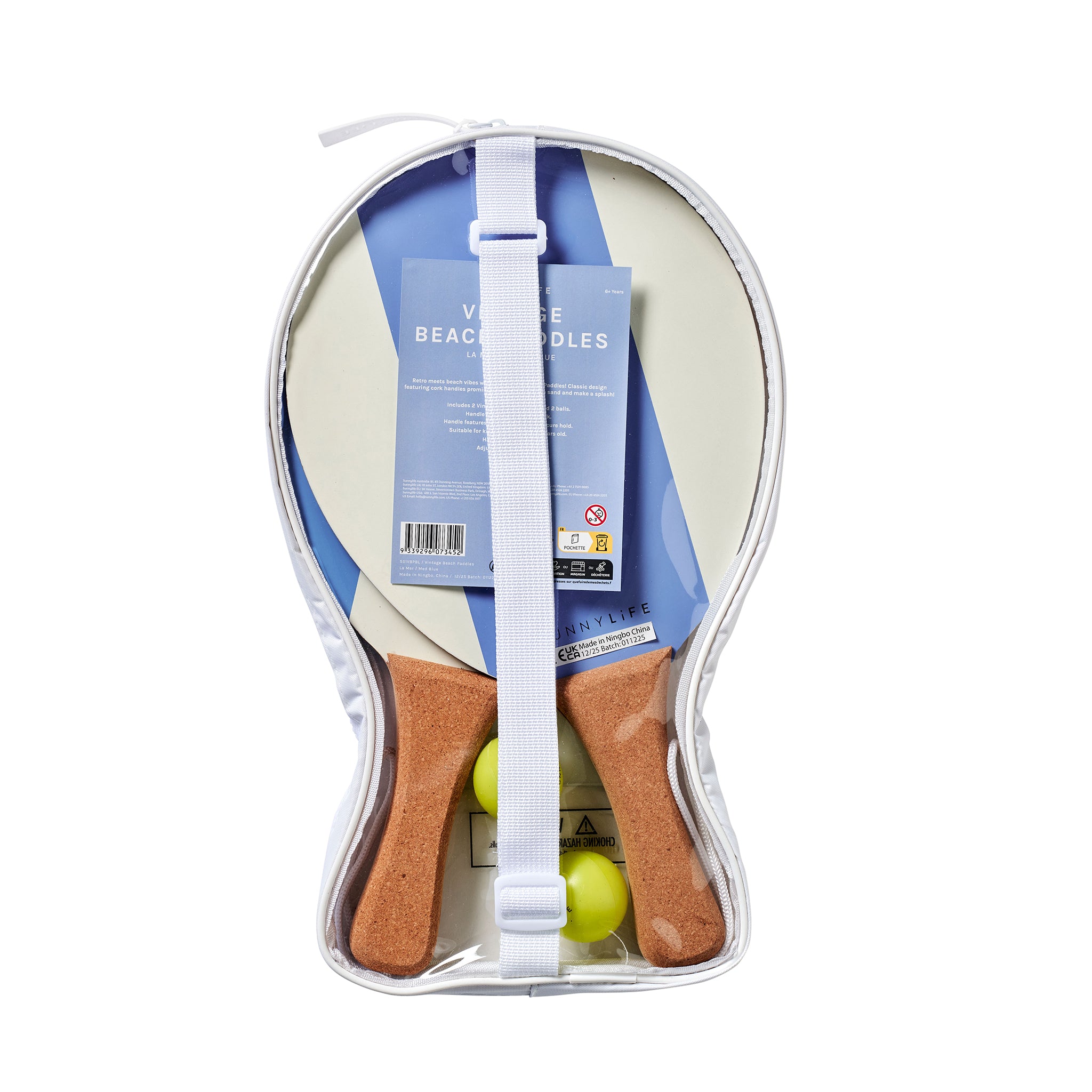 Vintage Beach Paddles - La Mer Med Blue