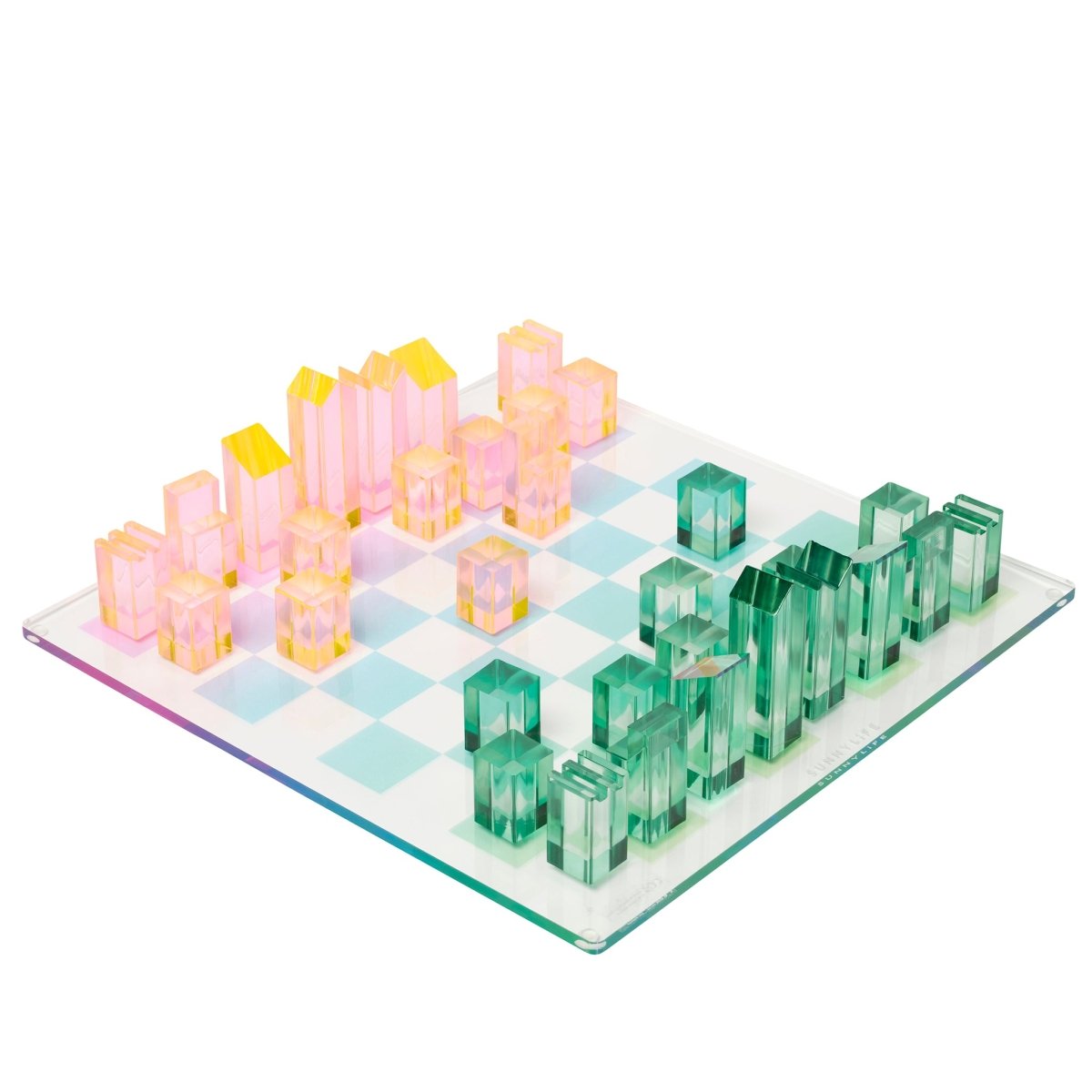Lucite Chess & Checkers - Ombre - SUNNYLiFE EU