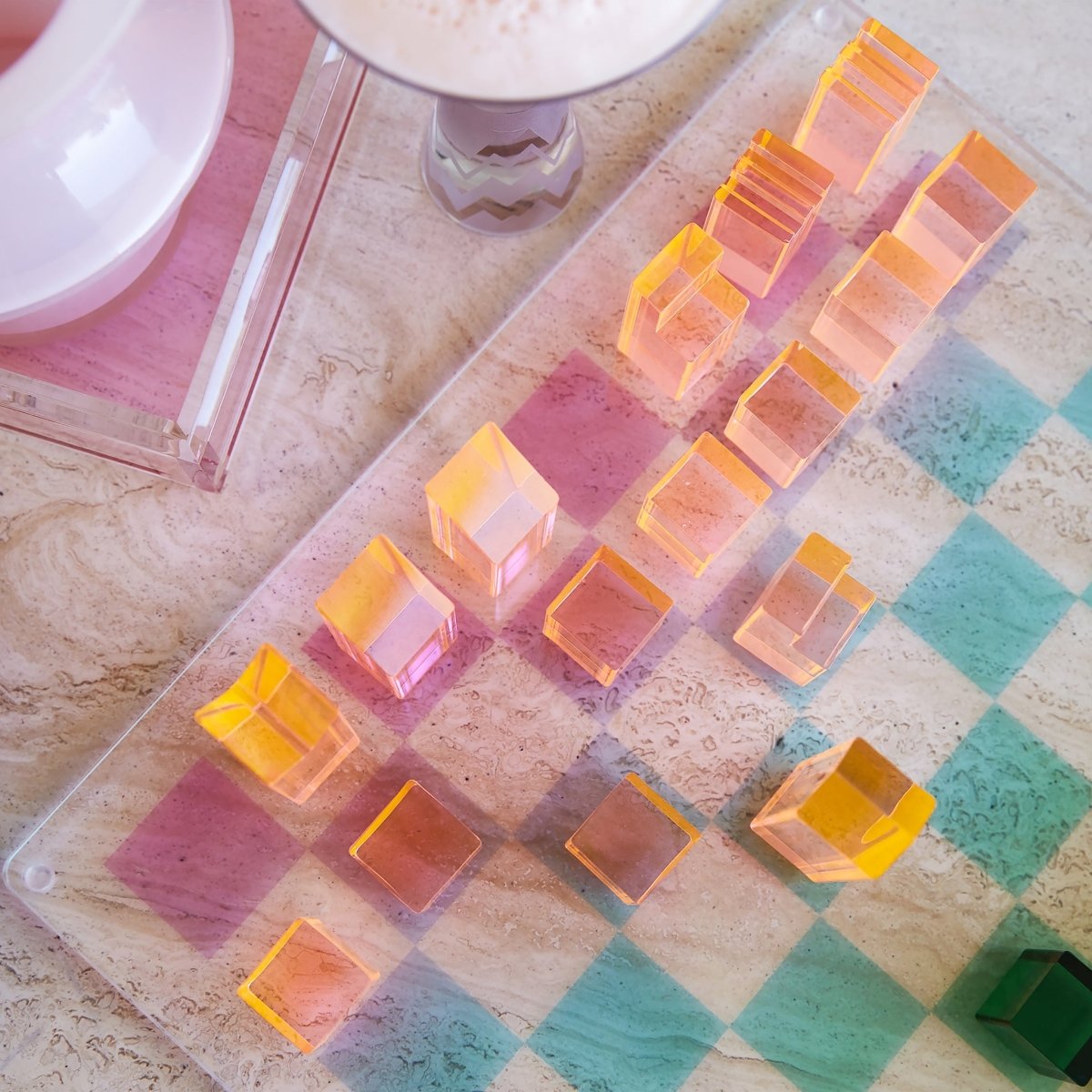 Lucite Chess & Checkers - Ombre - SUNNYLiFE EU