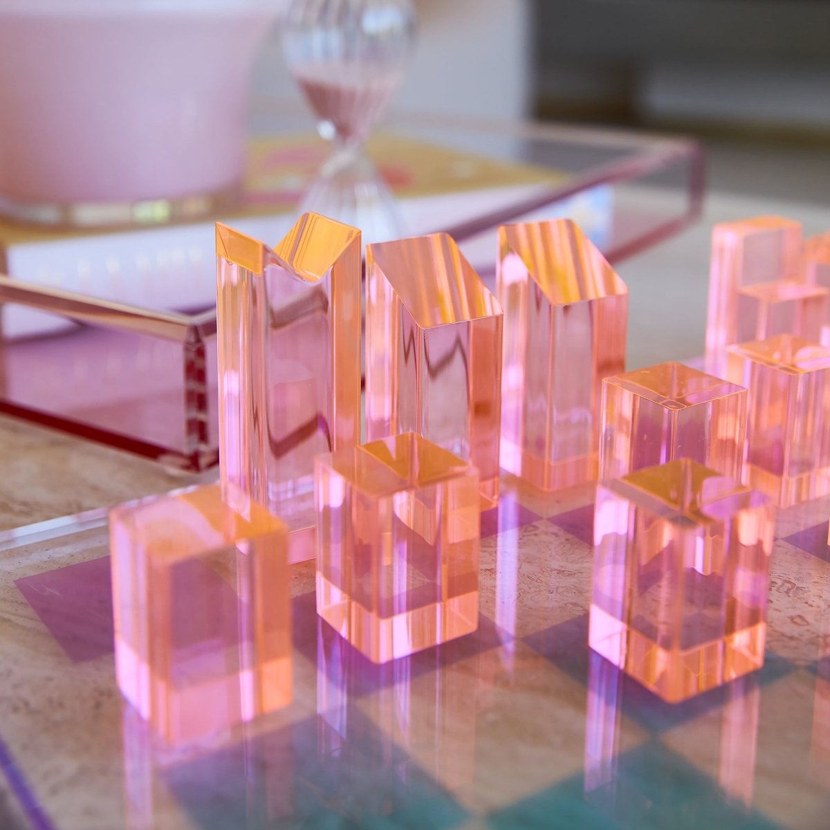 Lucite Chess & Checkers - Ombre - SUNNYLiFE EU