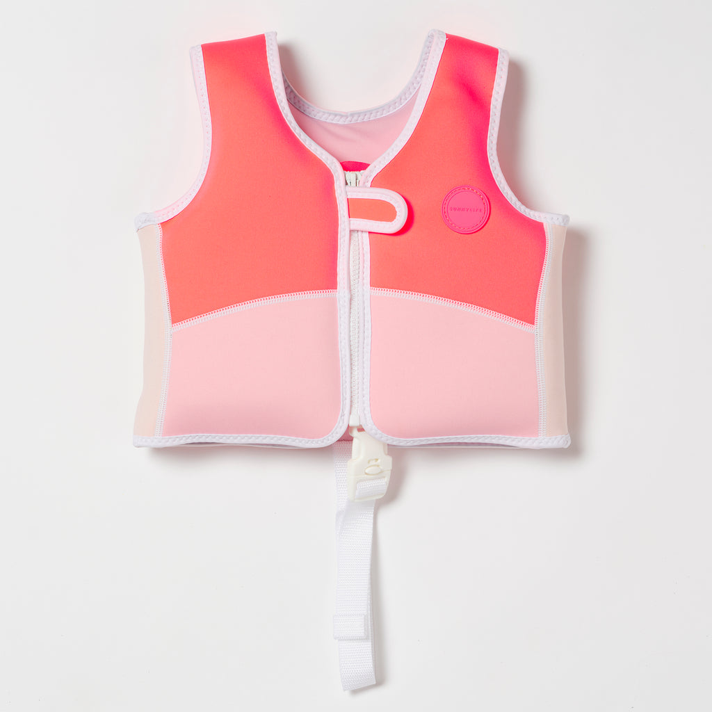 Swim Vest 12 Melody the Mermaid Neon Strawberry SUNNYLiFE