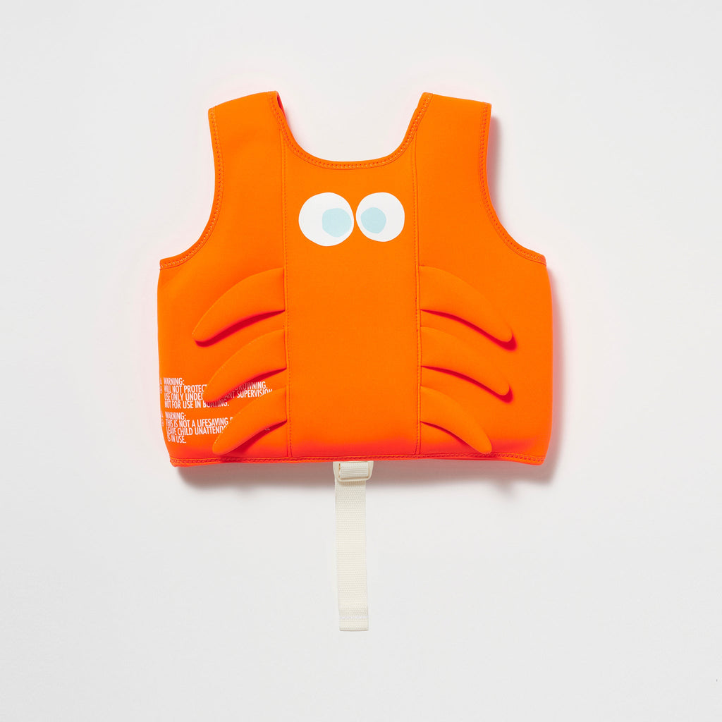 Kid's Swim Vest 1-2 EU | Sonny the Sea Creature Neon Orange