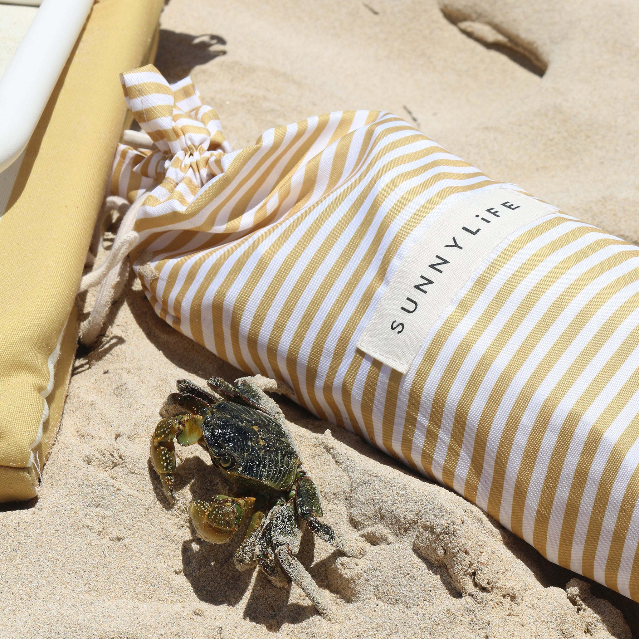 Sonnenschirm | Mango Bay Golden Mustard Stripe