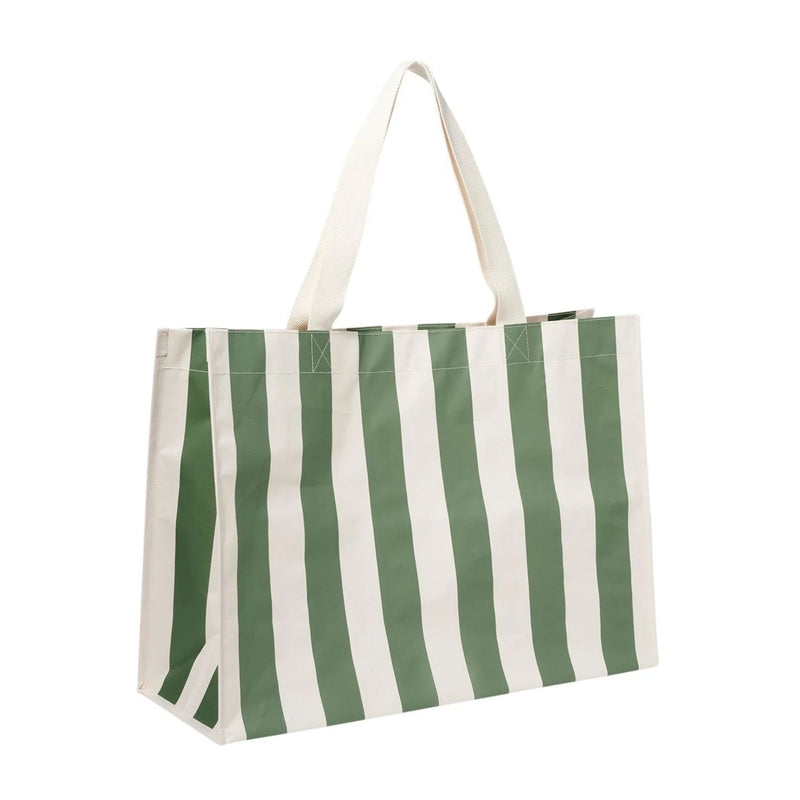 Strandtasche mit Tragegriff - The Vacay Olive Stripe