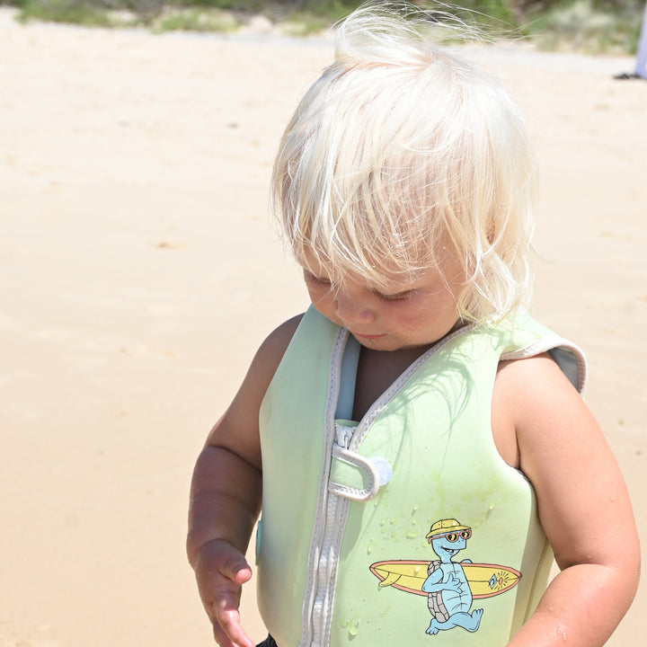 Kids Swim Vest 2-3 | Shred Turtle Aqua