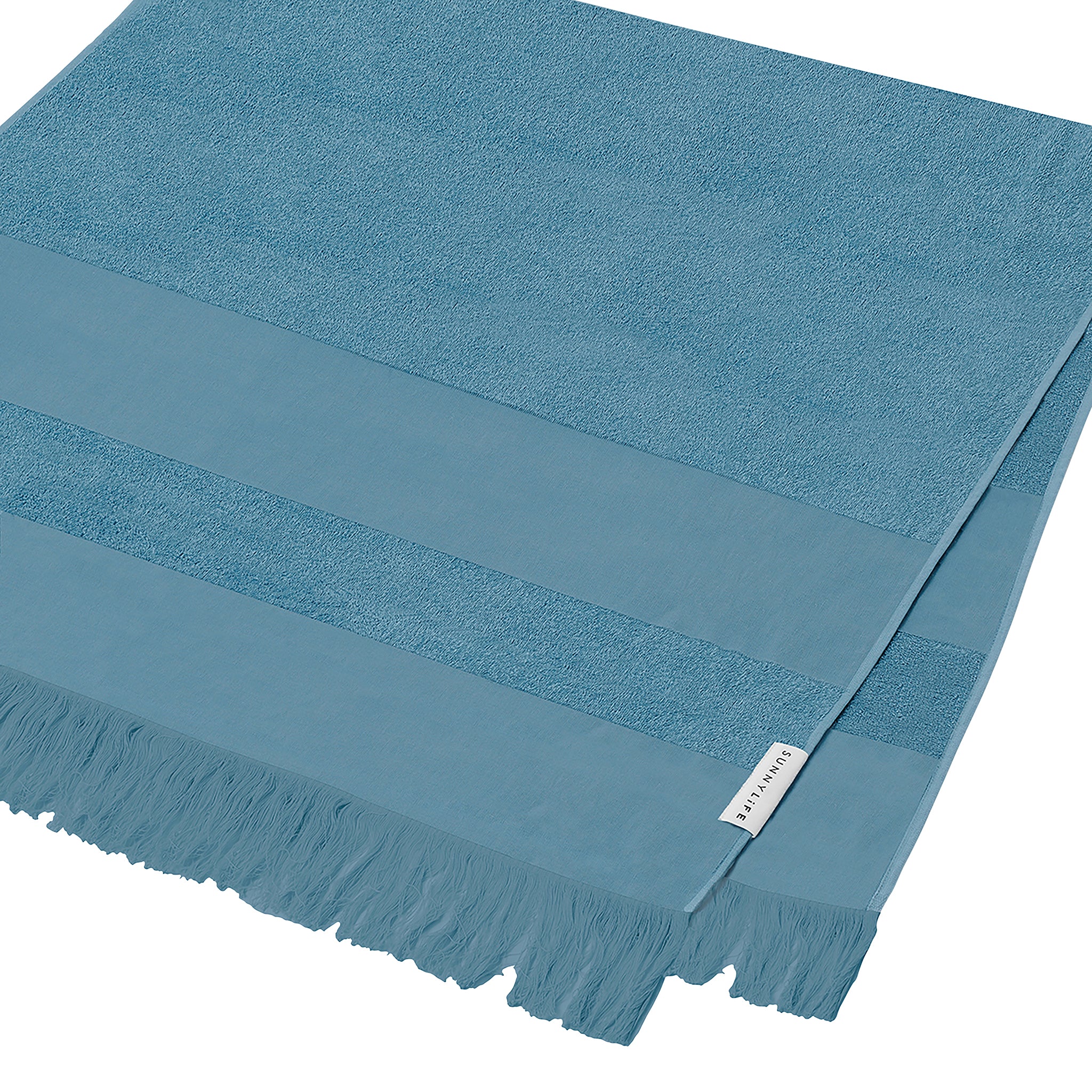 Serviette de plage | Summer Stripe - Bleu Adriatique