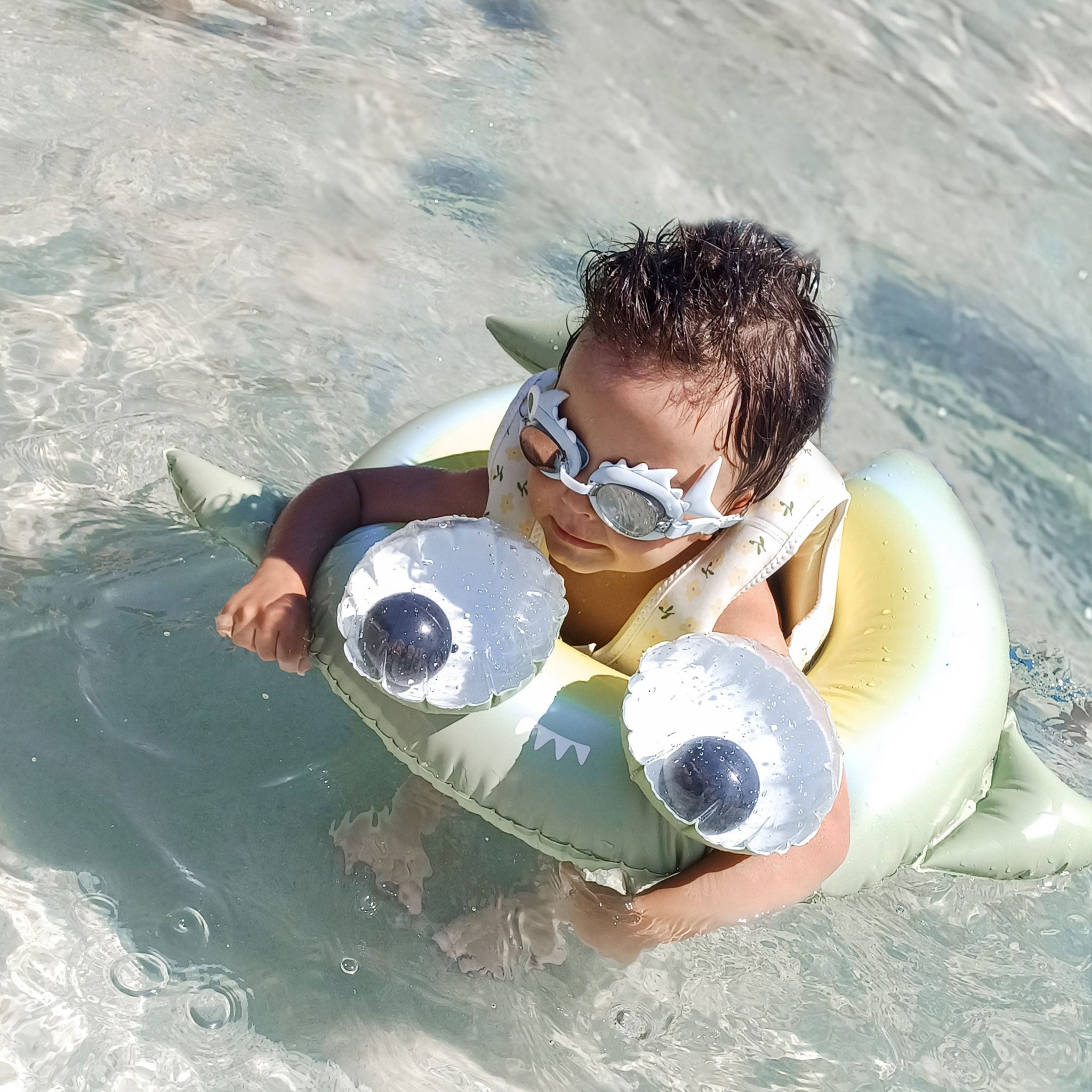 Anneau de piscine pour enfants | Shark Tribe Kaki