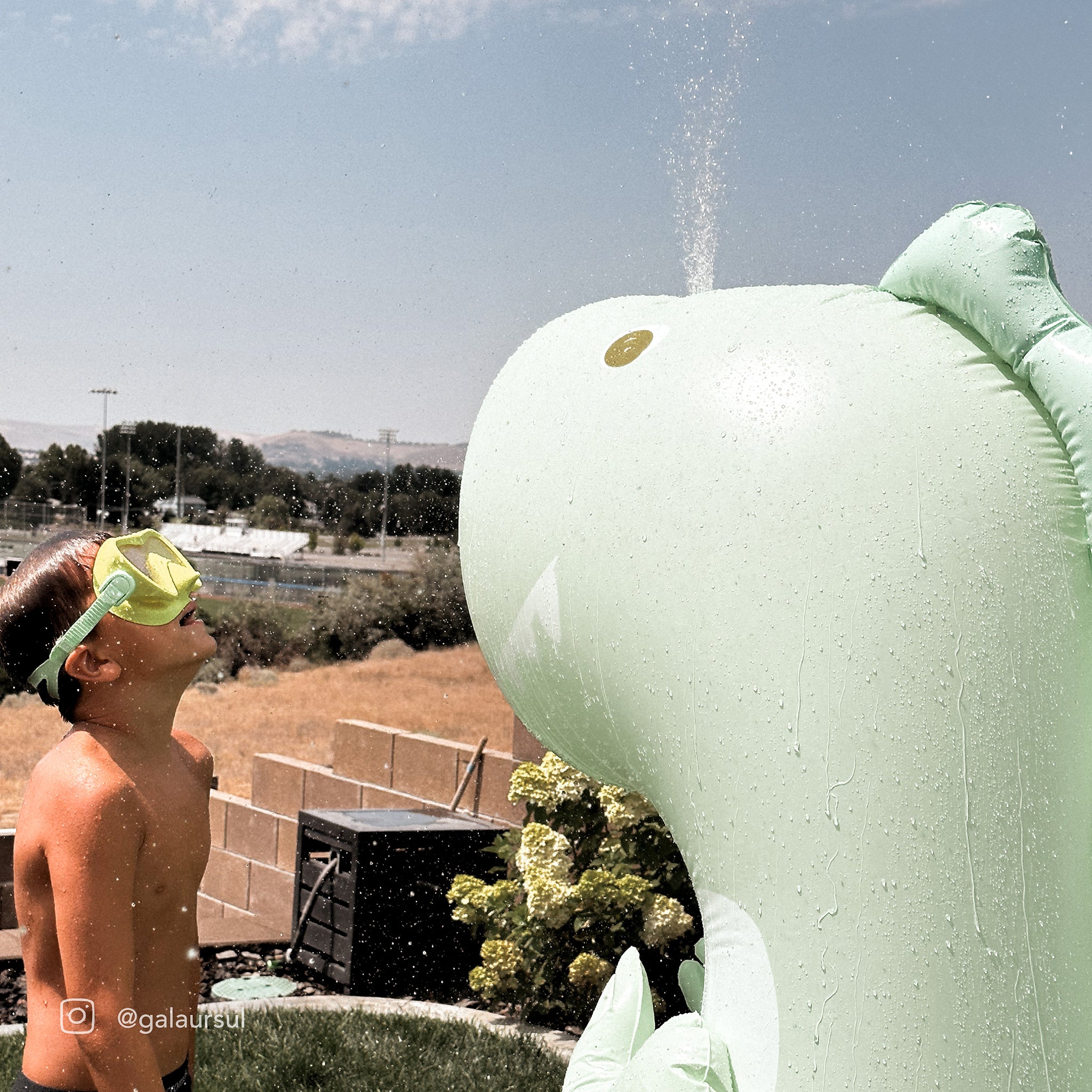 Inflatable Giant Sprinkler | Surfing Dino