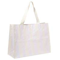 Carryall Beach Bag - Pastel Lilac Stripe