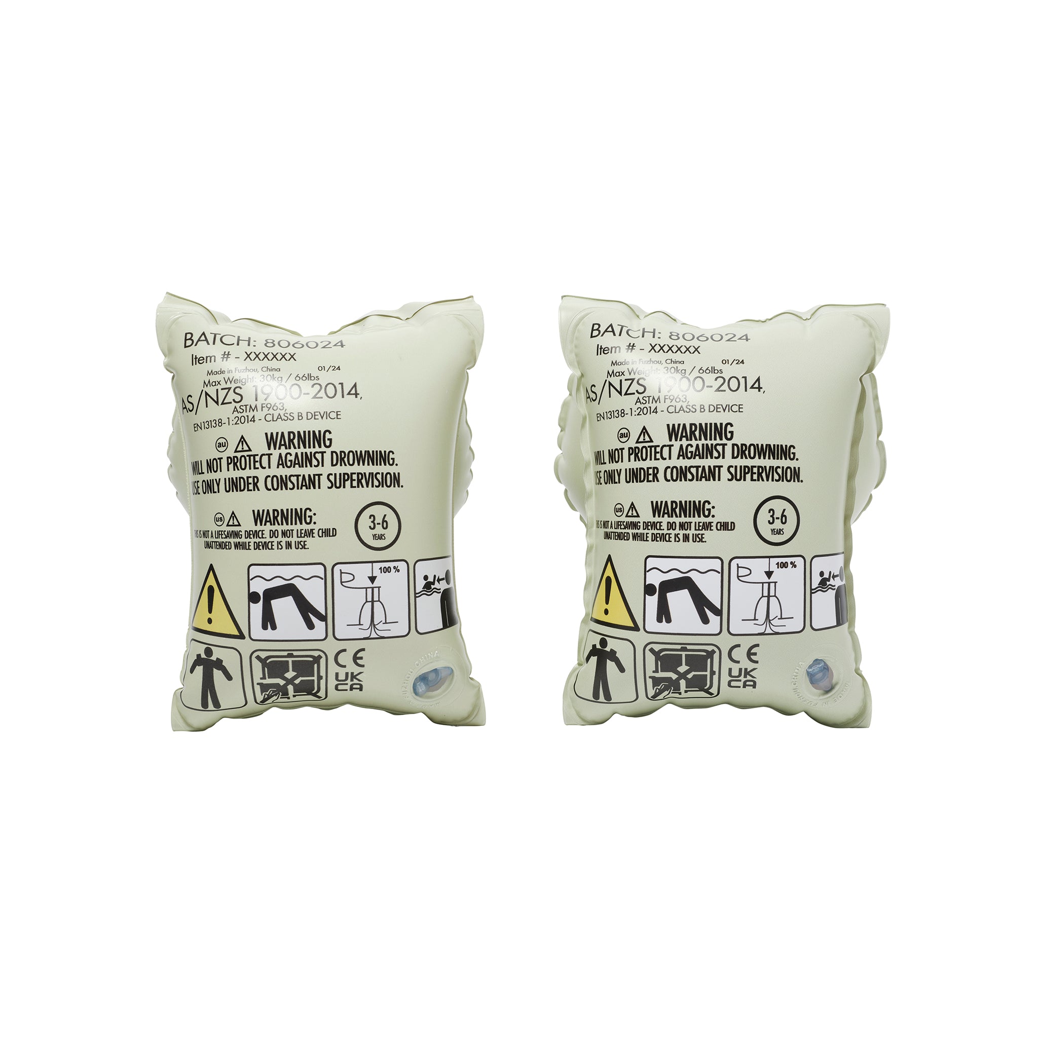 Kids Inflatable Arm Bands - Cookie the Croc