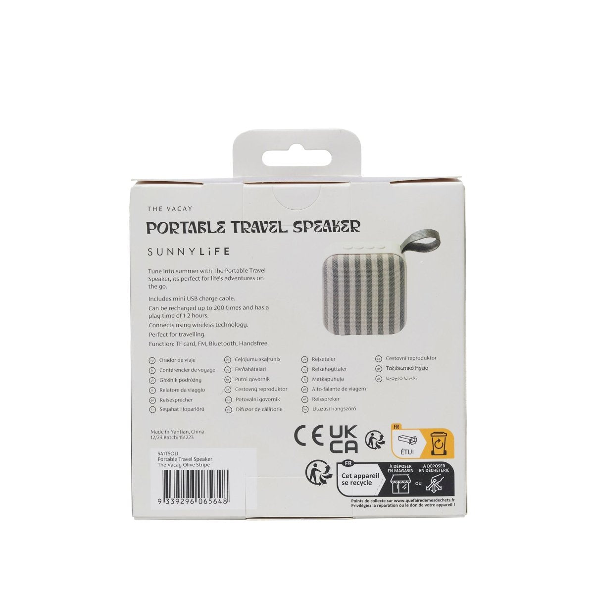 Portable Travel Speaker - The Vacay - SUNNYLiFE EU