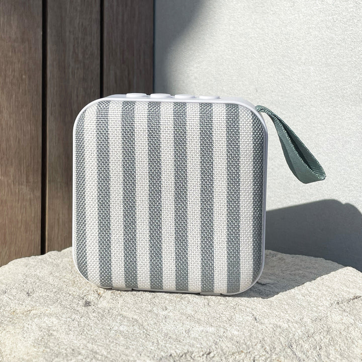 Portable Travel Speaker | The Vacay Olive Stripe