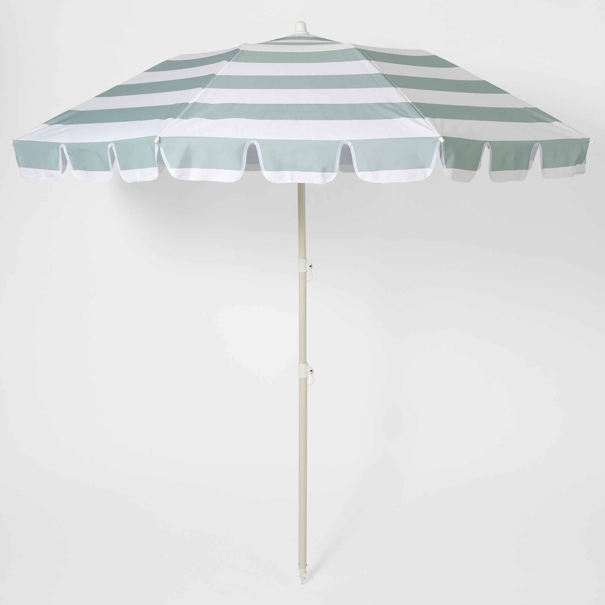 Compact Beach Umbrella | La Palma Sage Stripe