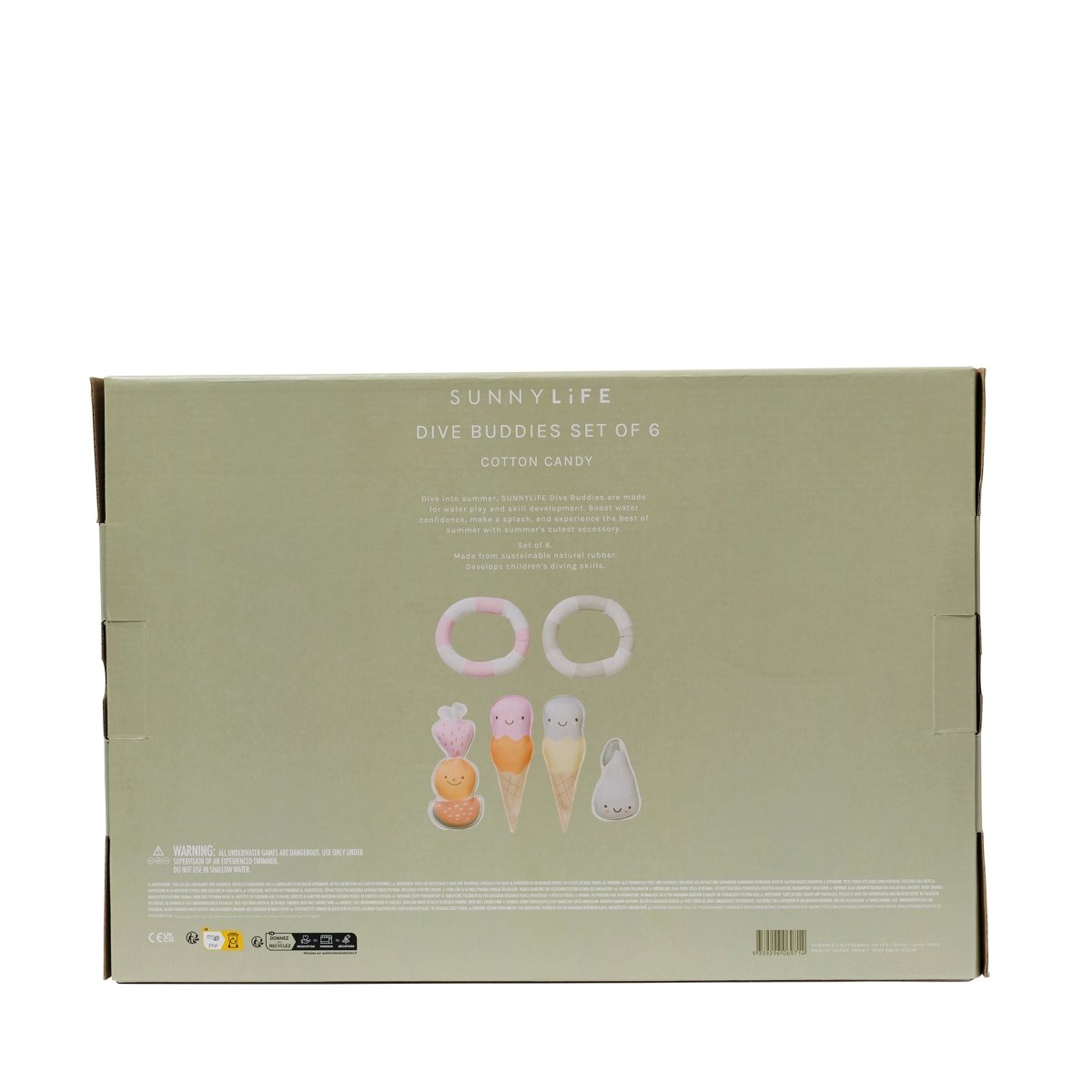 Dive Buddies 6 - Cotton Candy - SUNNYLiFE EU