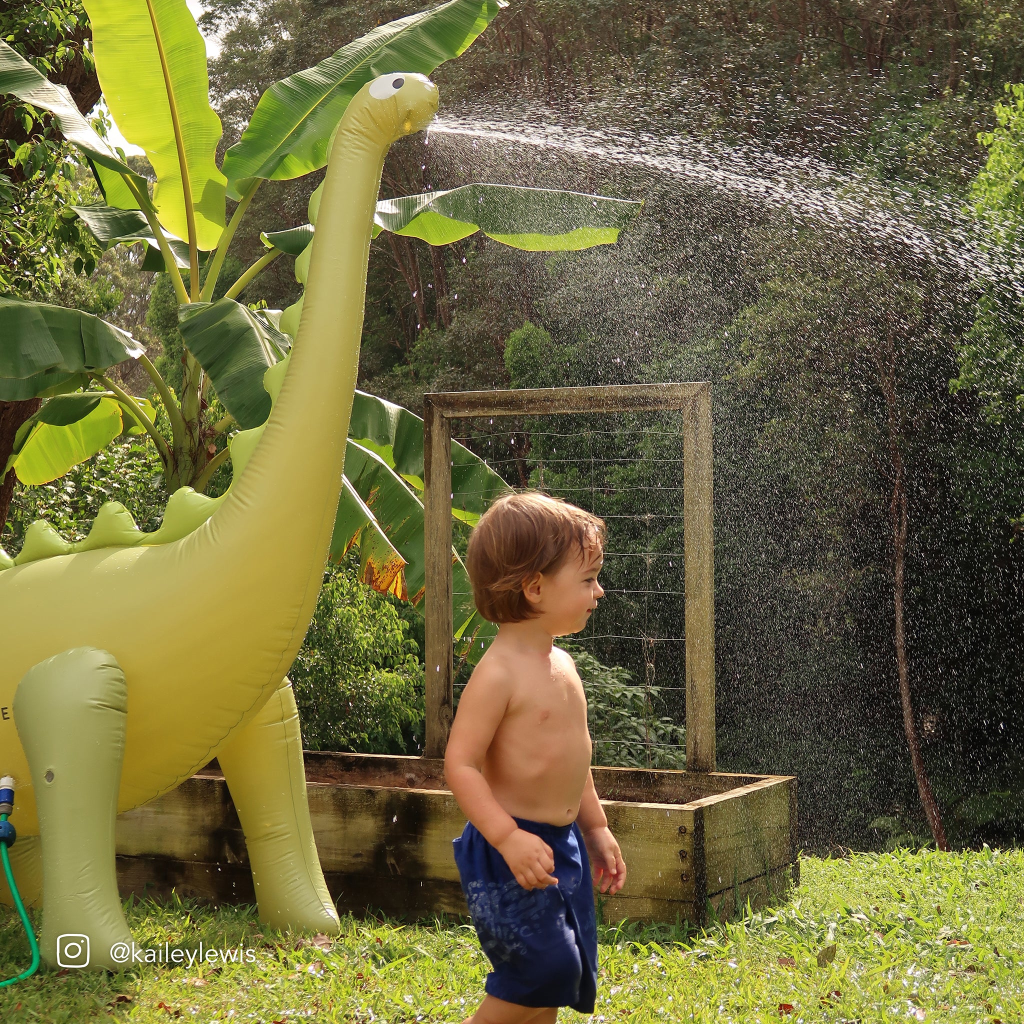 Inflatable Giant Dino Sprinkler - Into the Wild Khaki