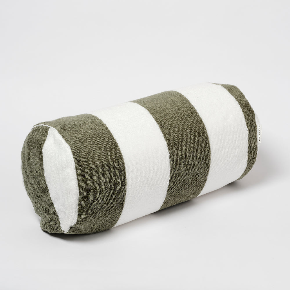 Beach Pillow | The Vacay Olive Stripe