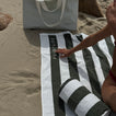 Beach Pillow | The Vacay Olive Stripe