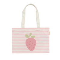 Strandtasche aus Canvas – Erdbeerrot