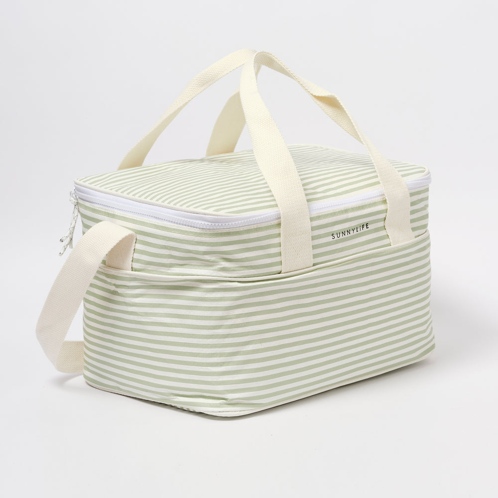 Light Cooler Bag | La Palma Sage Stripe