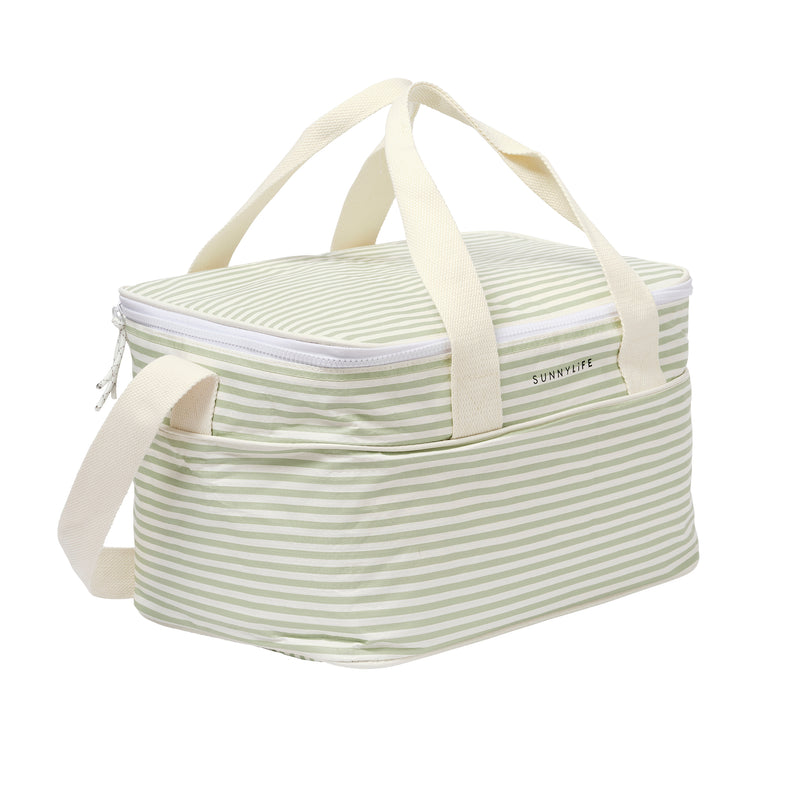 Light Cooler Bag - Sea Sage Stripe