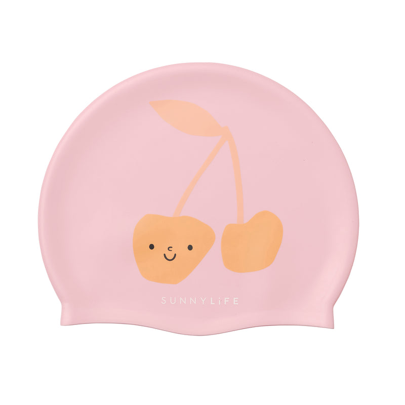 Bonnet de bain - Barbe à papa cerise