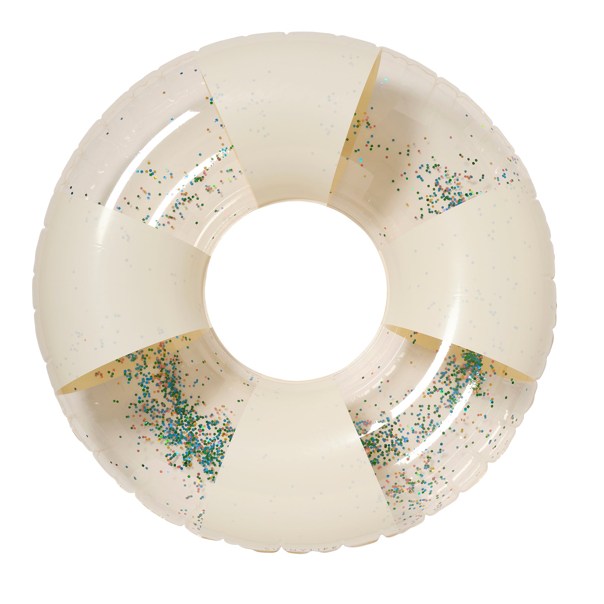 Tube Pool Ring - Cotton Candy Glitter